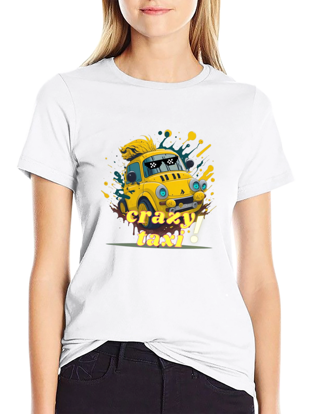 Crazy Taxi Graphic Tee - Quirky Car T-Shirt