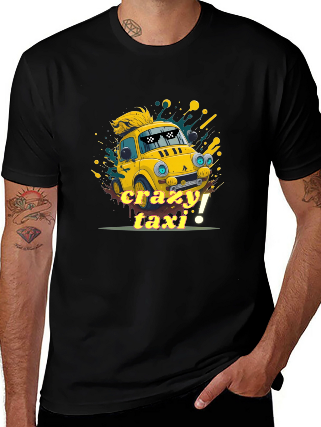 Crazy Taxi Graphic Tee - Quirky Car T-Shirt