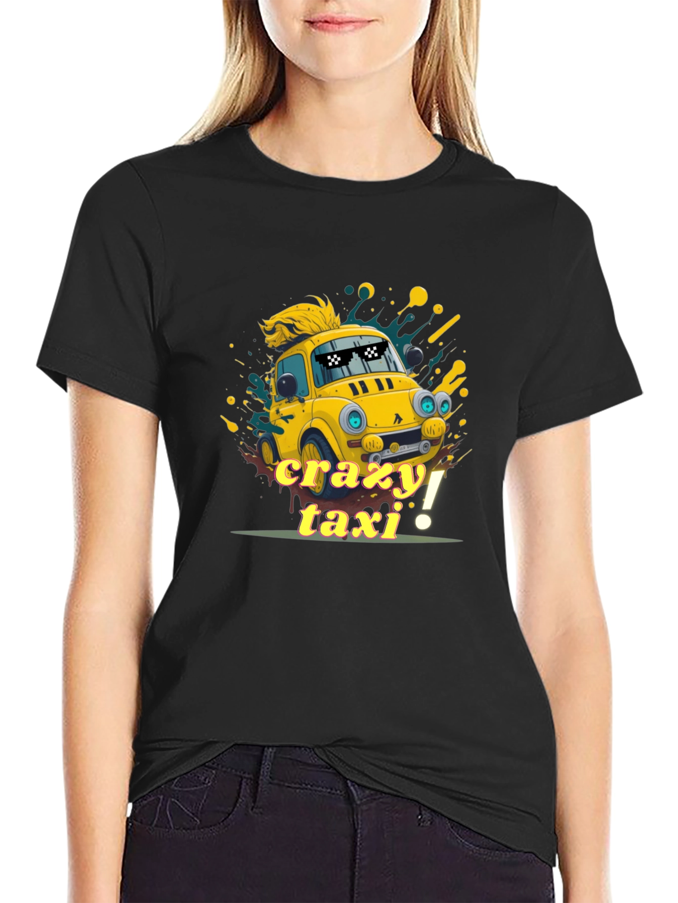 Crazy Taxi Graphic Tee - Quirky Car T-Shirt