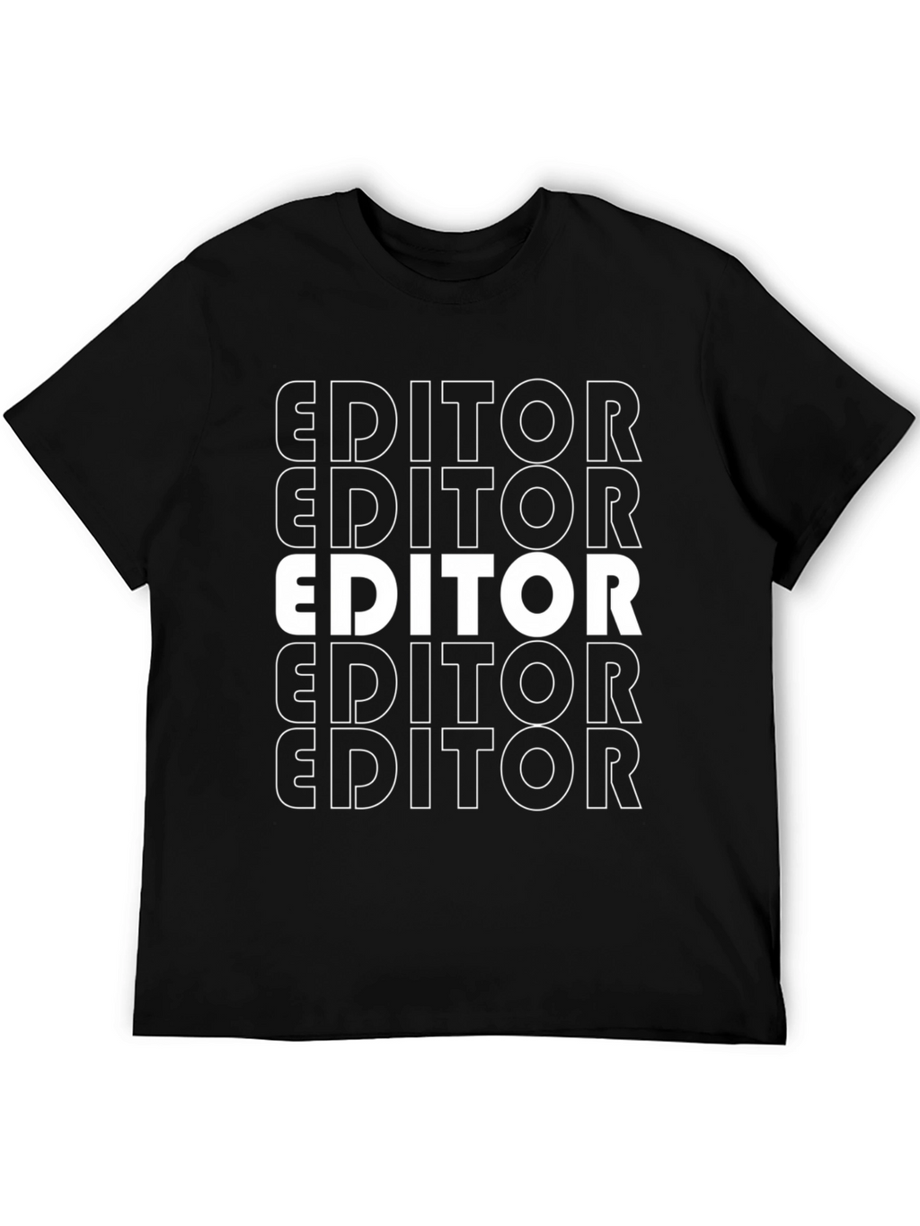 Editor Graphic T-Shirt - Trendy Crew Neck Tee