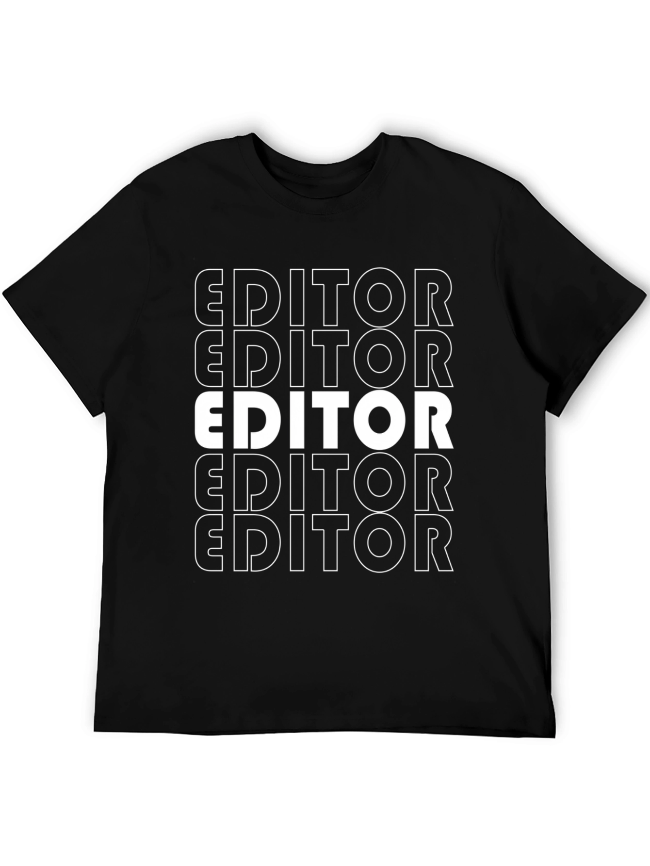 Editor Graphic T-Shirt - Trendy Crew Neck Tee
