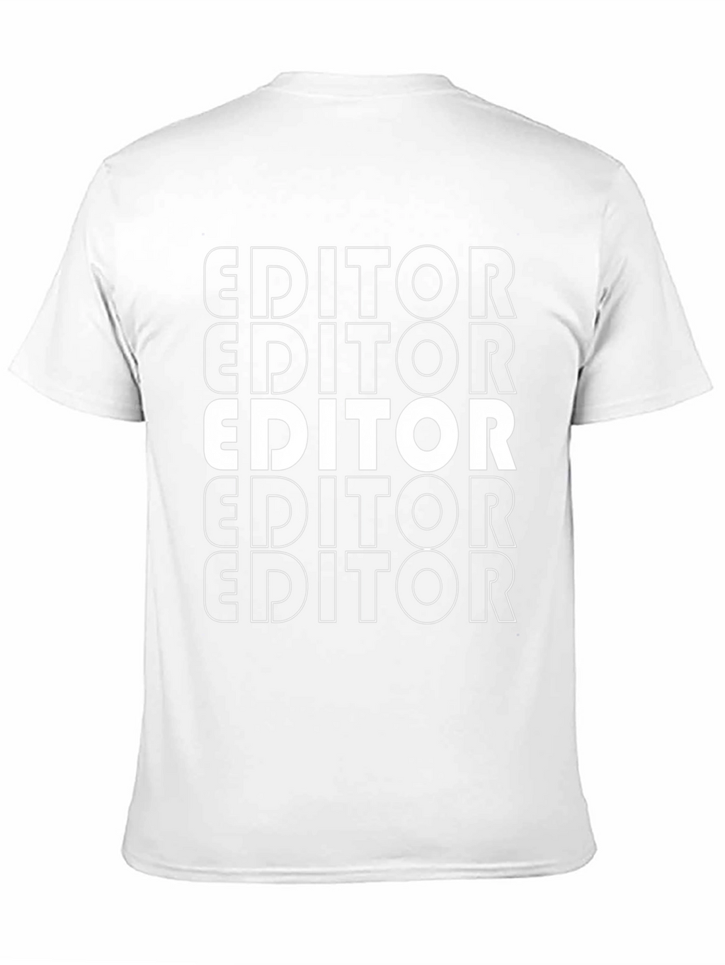 Editor Graphic T-Shirt - Trendy Crew Neck Tee