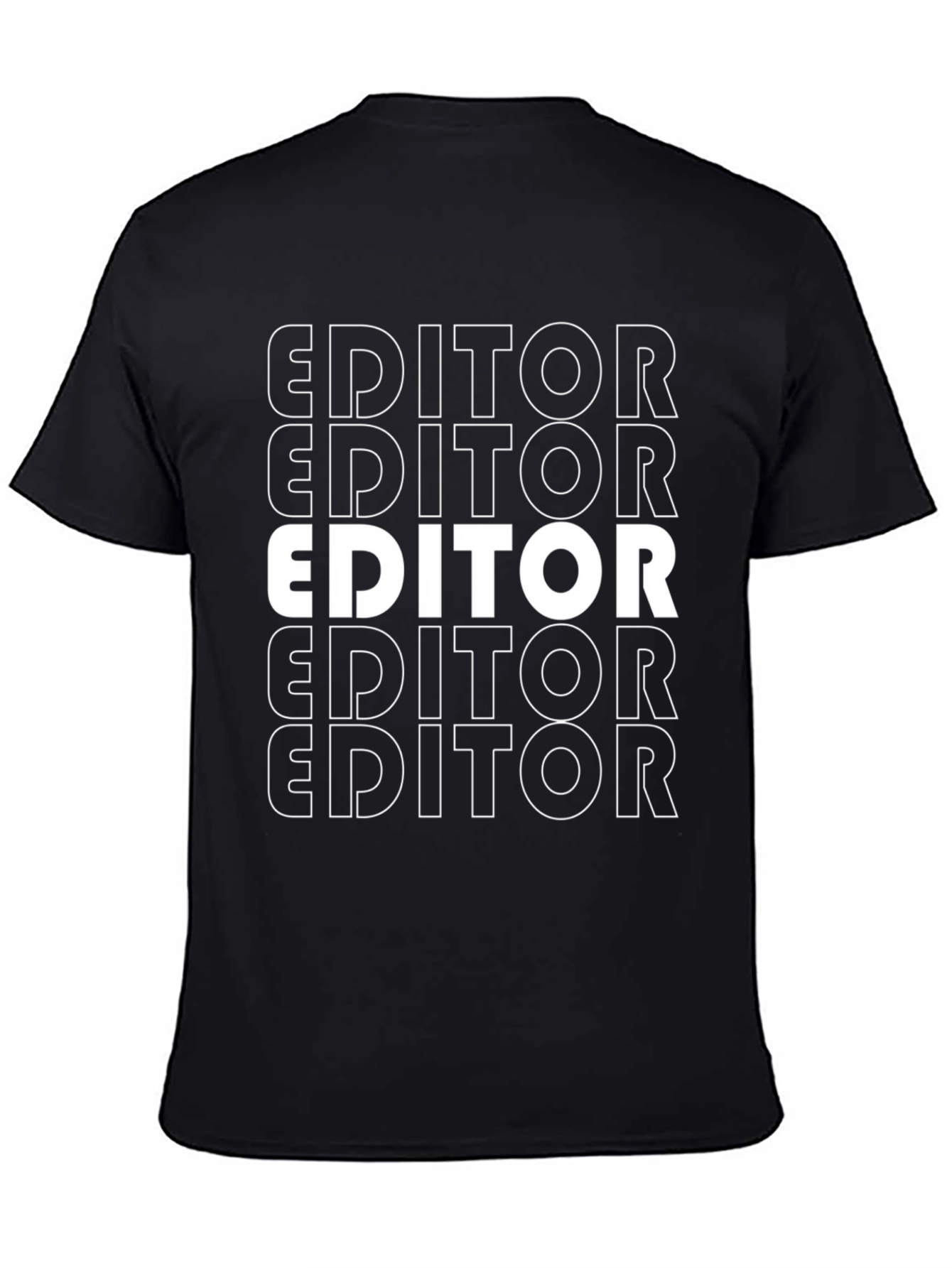 Editor Graphic T-Shirt - Trendy Crew Neck Tee