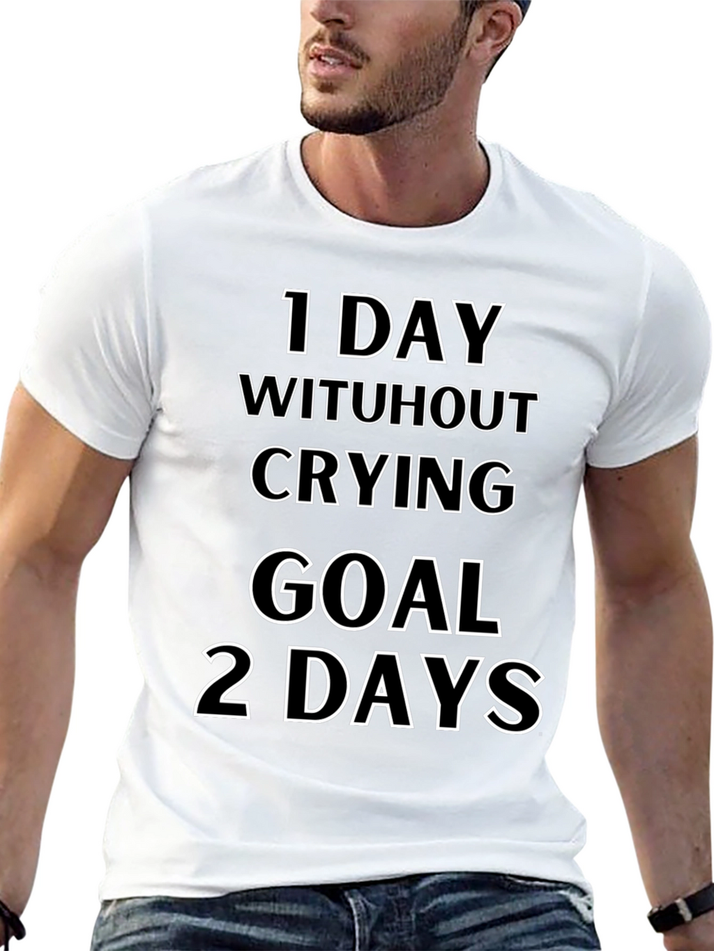 Funny Crying Goal Mens T-Shirt