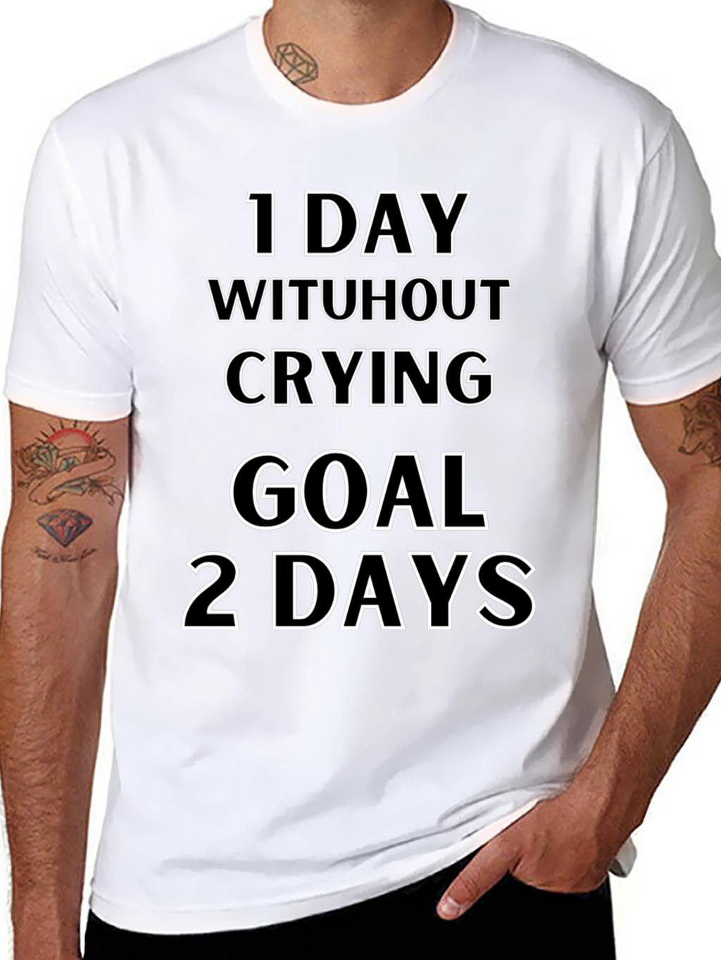 Funny Crying Goal Mens T-Shirt