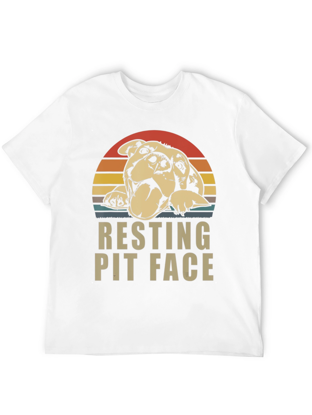 Resting Pit Face T-Shirt - Dog Lover Tee