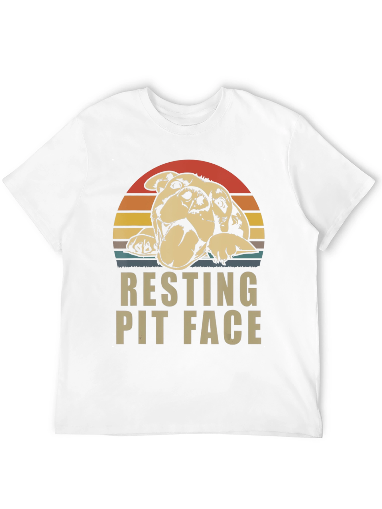 Resting Pit Face T-Shirt - Dog Lover Tee
