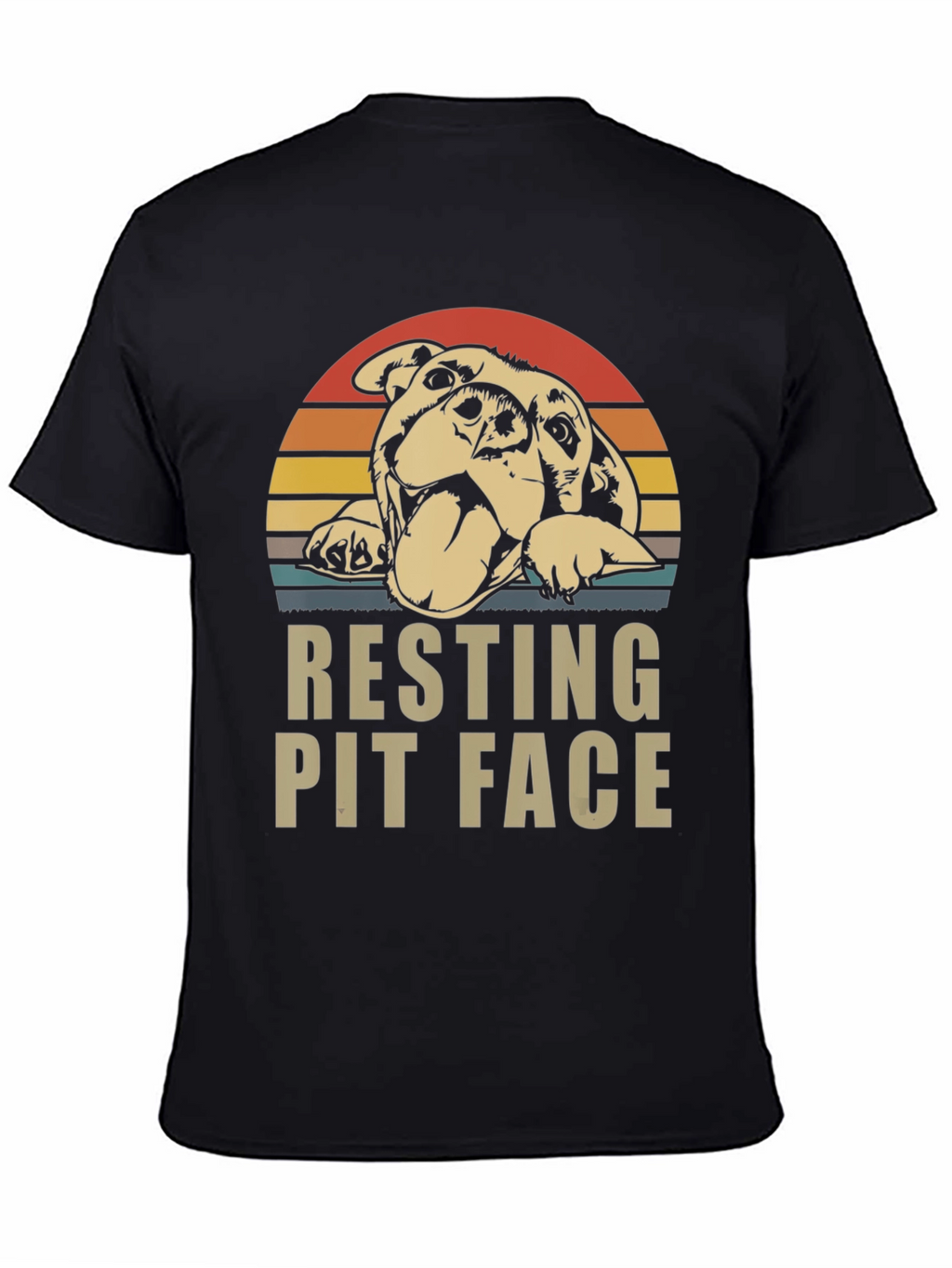 Resting Pit Face T-Shirt - Dog Lover Tee