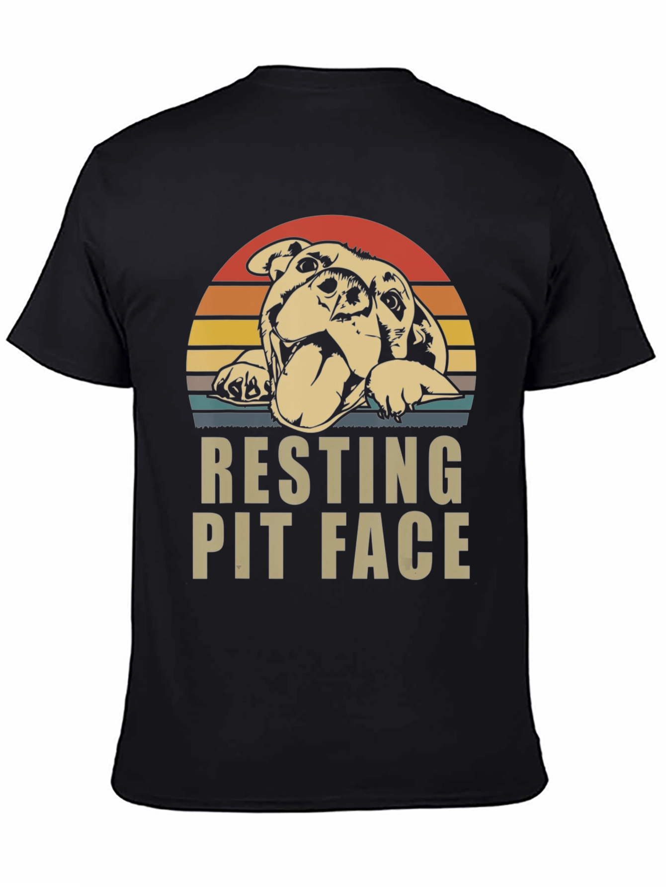 Resting Pit Face T-Shirt - Dog Lover Tee