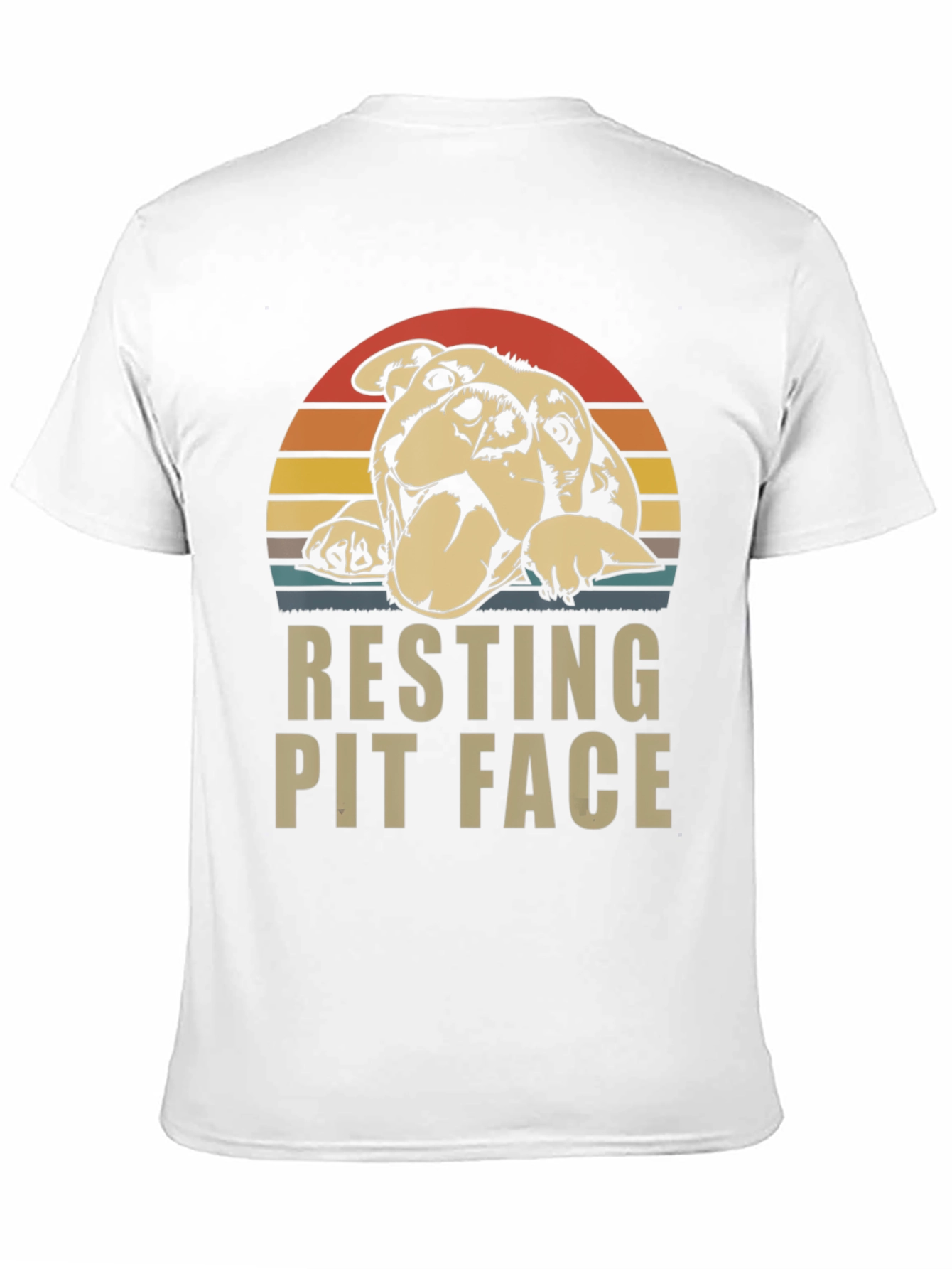 Resting Pit Face T-Shirt - Dog Lover Tee