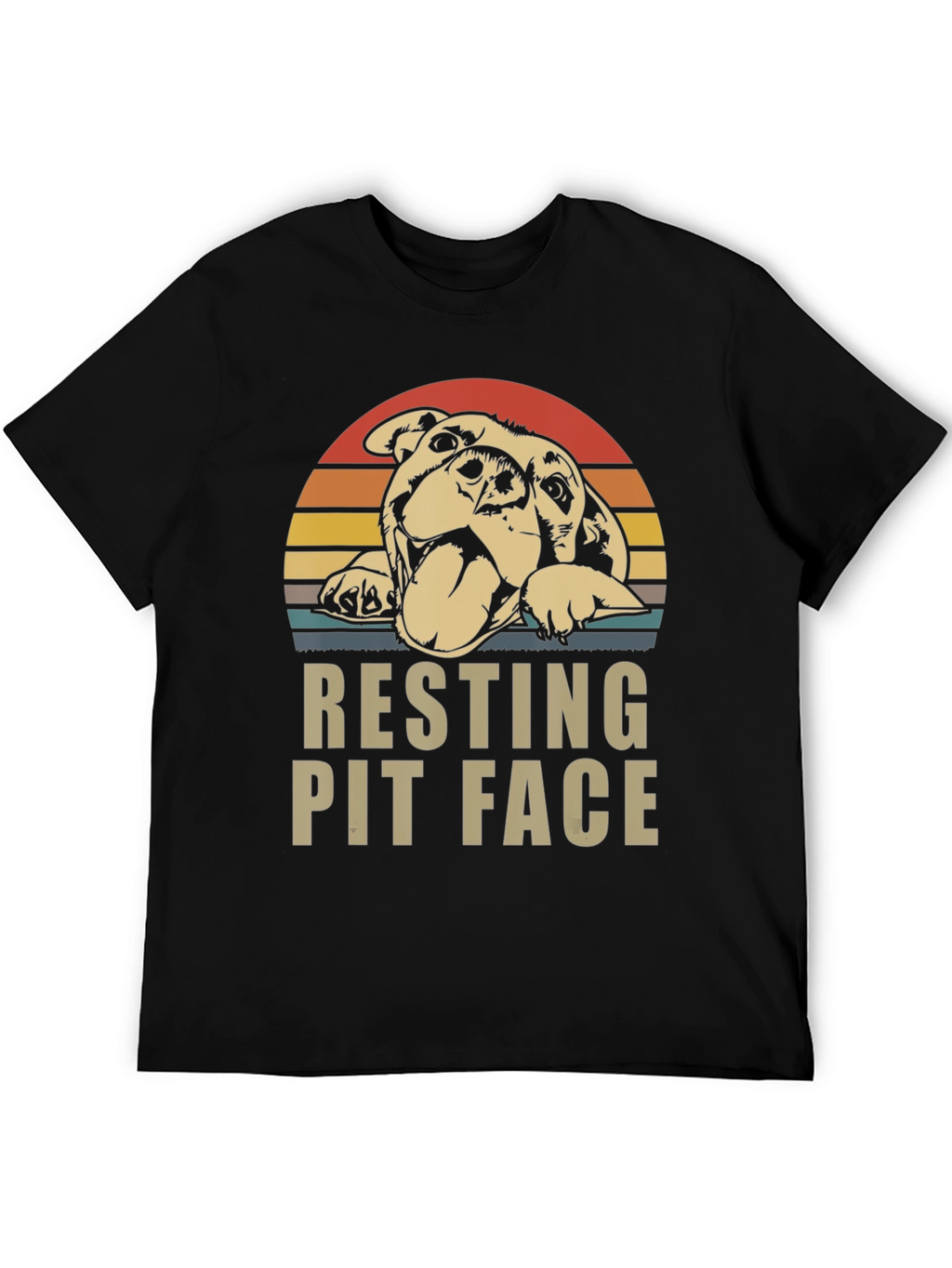 Resting Pit Face T-Shirt - Dog Lover Tee