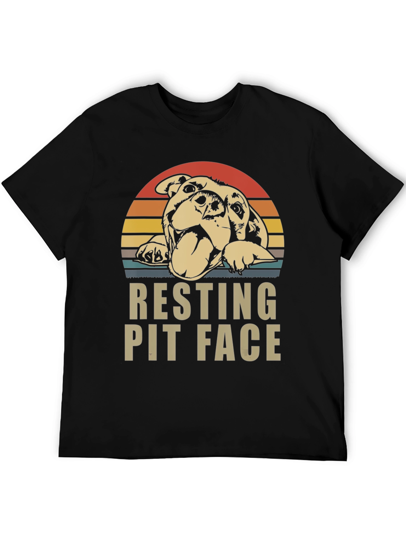 Resting Pit Face T-Shirt - Dog Lover Tee