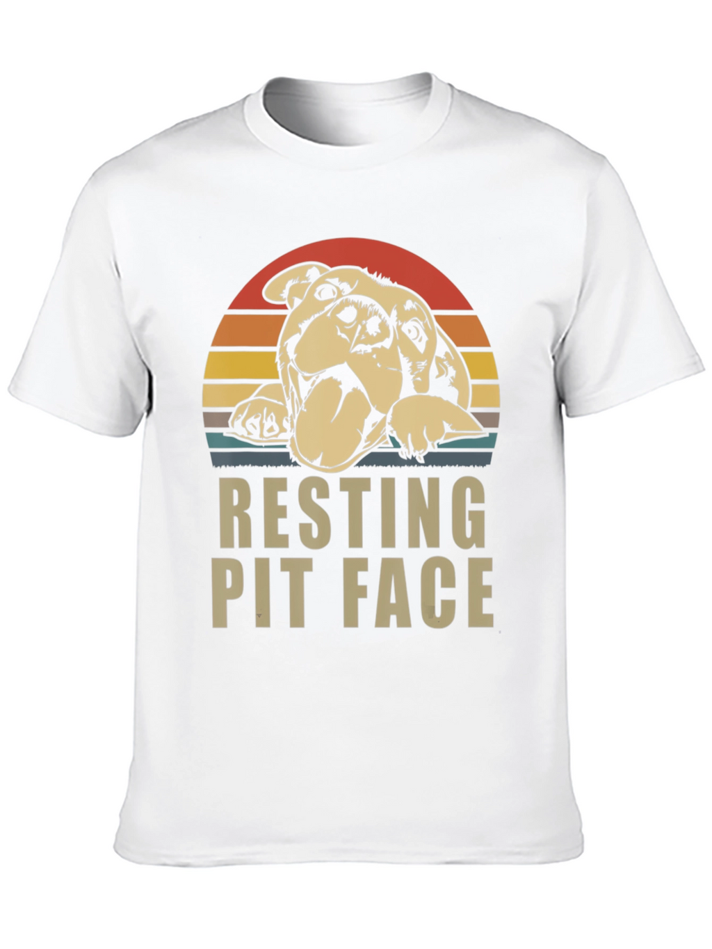 Resting Pit Face T-Shirt - Dog Lover Tee