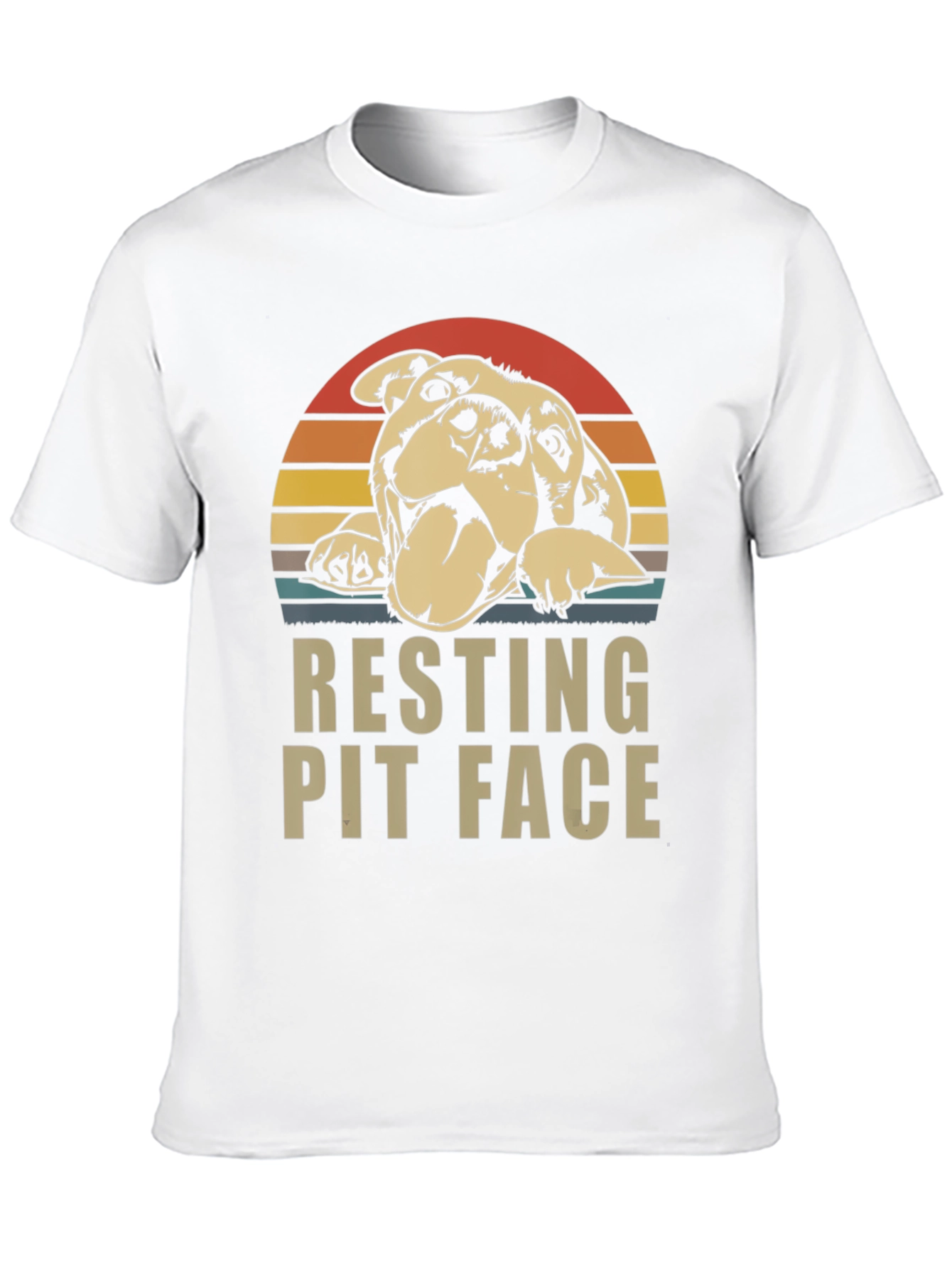 Resting Pit Face T-Shirt - Dog Lover Tee