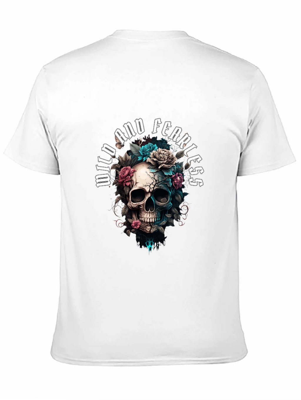 Wild and Fearless Skull Floral T-Shirt