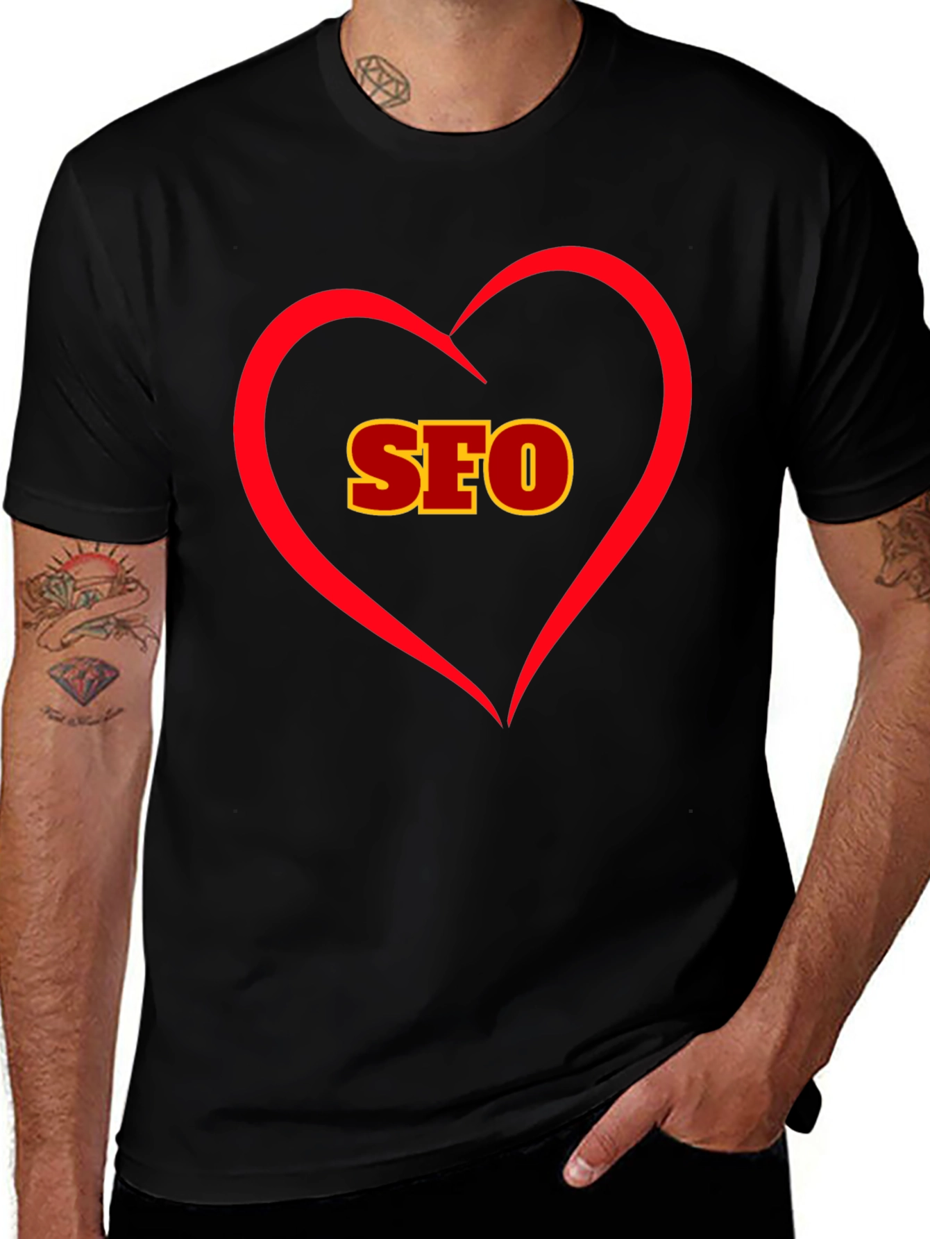 I Love SEO - Black Cotton T-Shirt