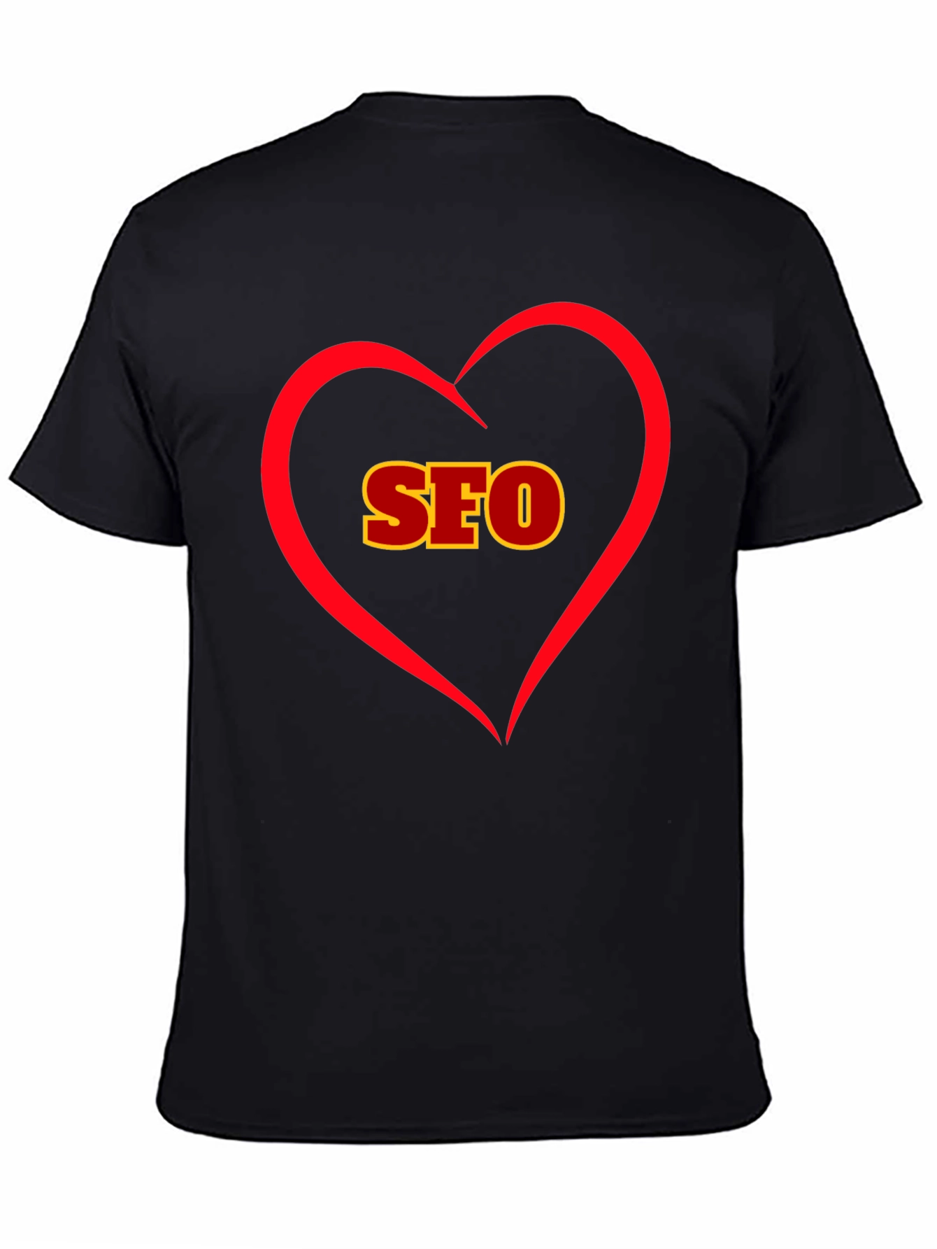 I Love SEO - Black Cotton T-Shirt