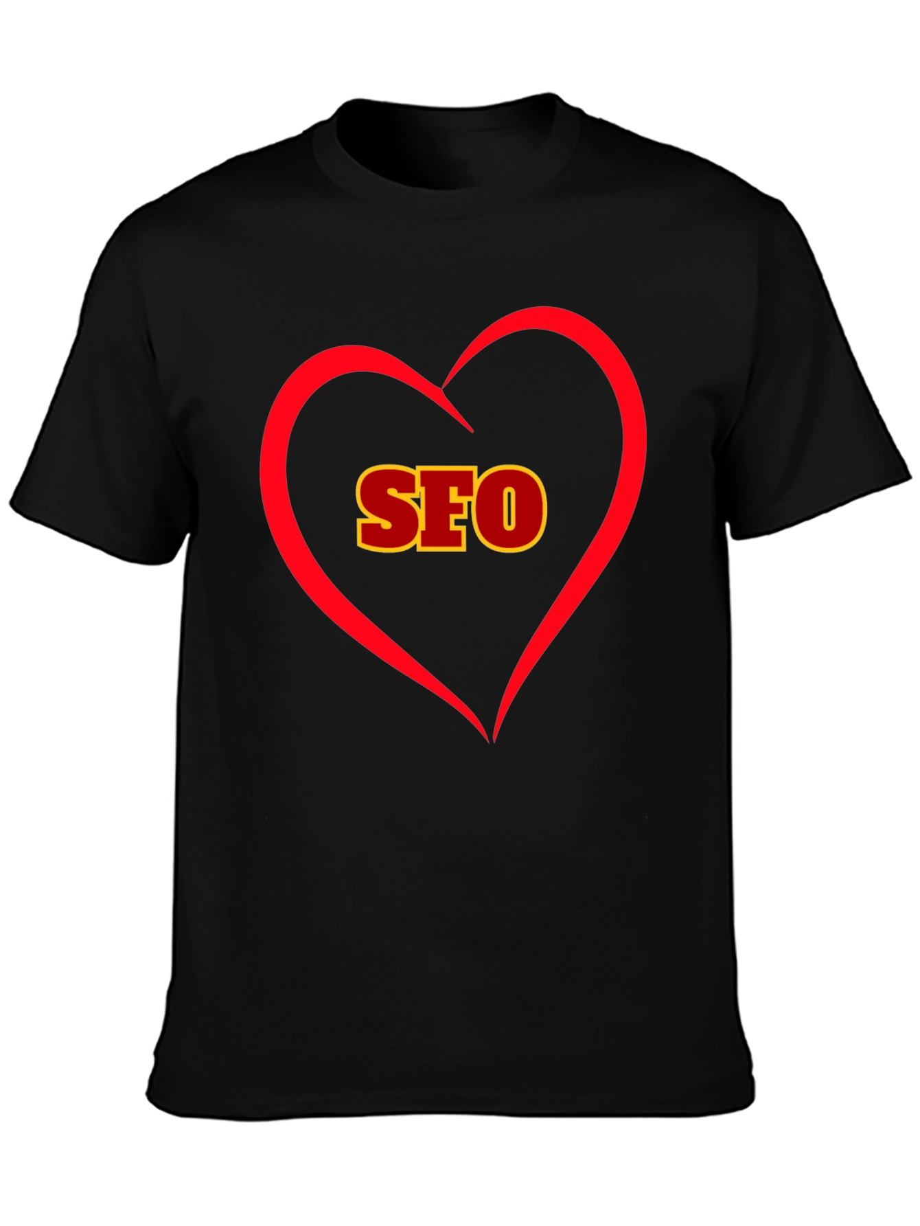 I Love SEO - Black Cotton T-Shirt
