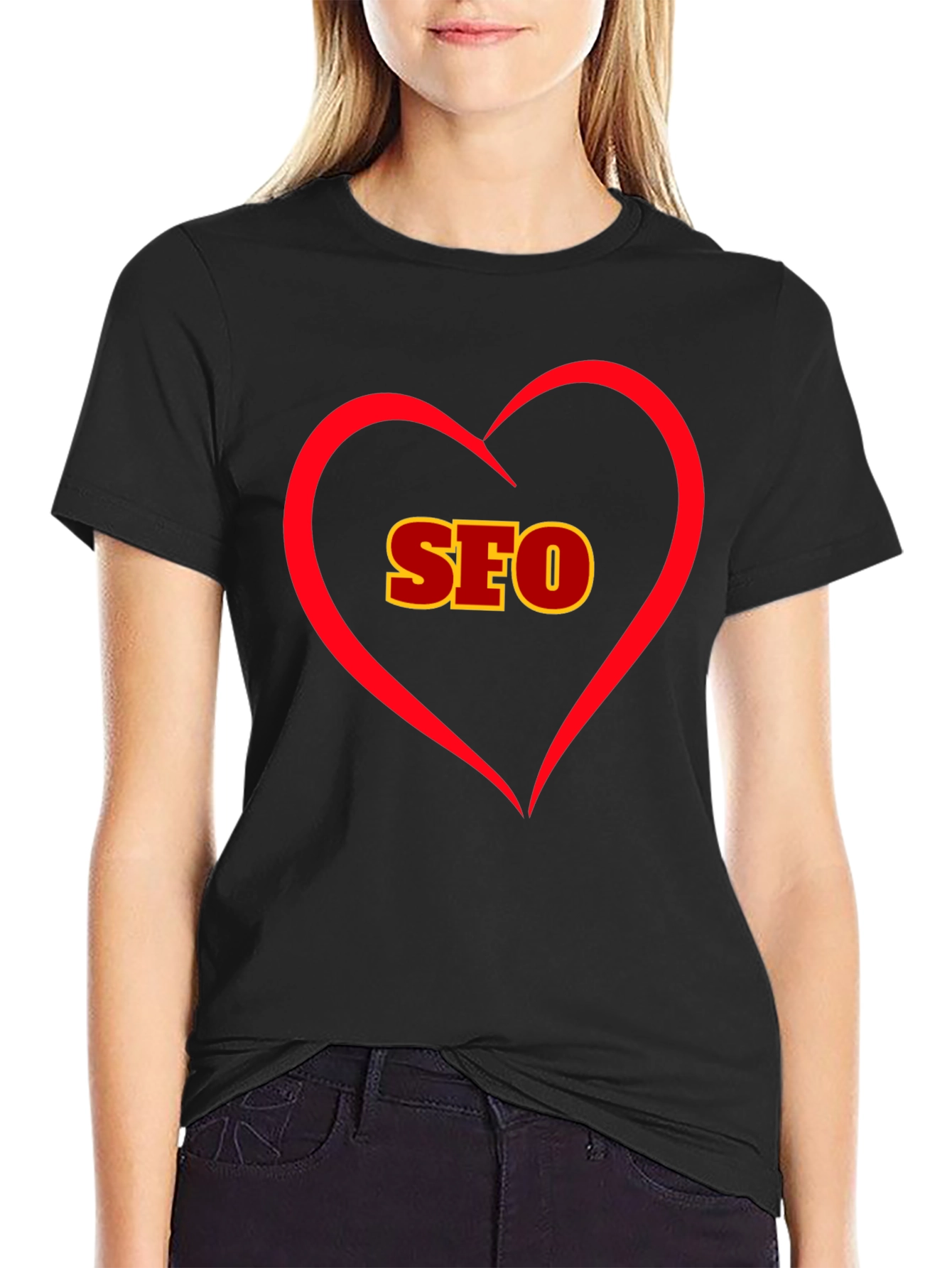 I Love SEO - Black Cotton T-Shirt