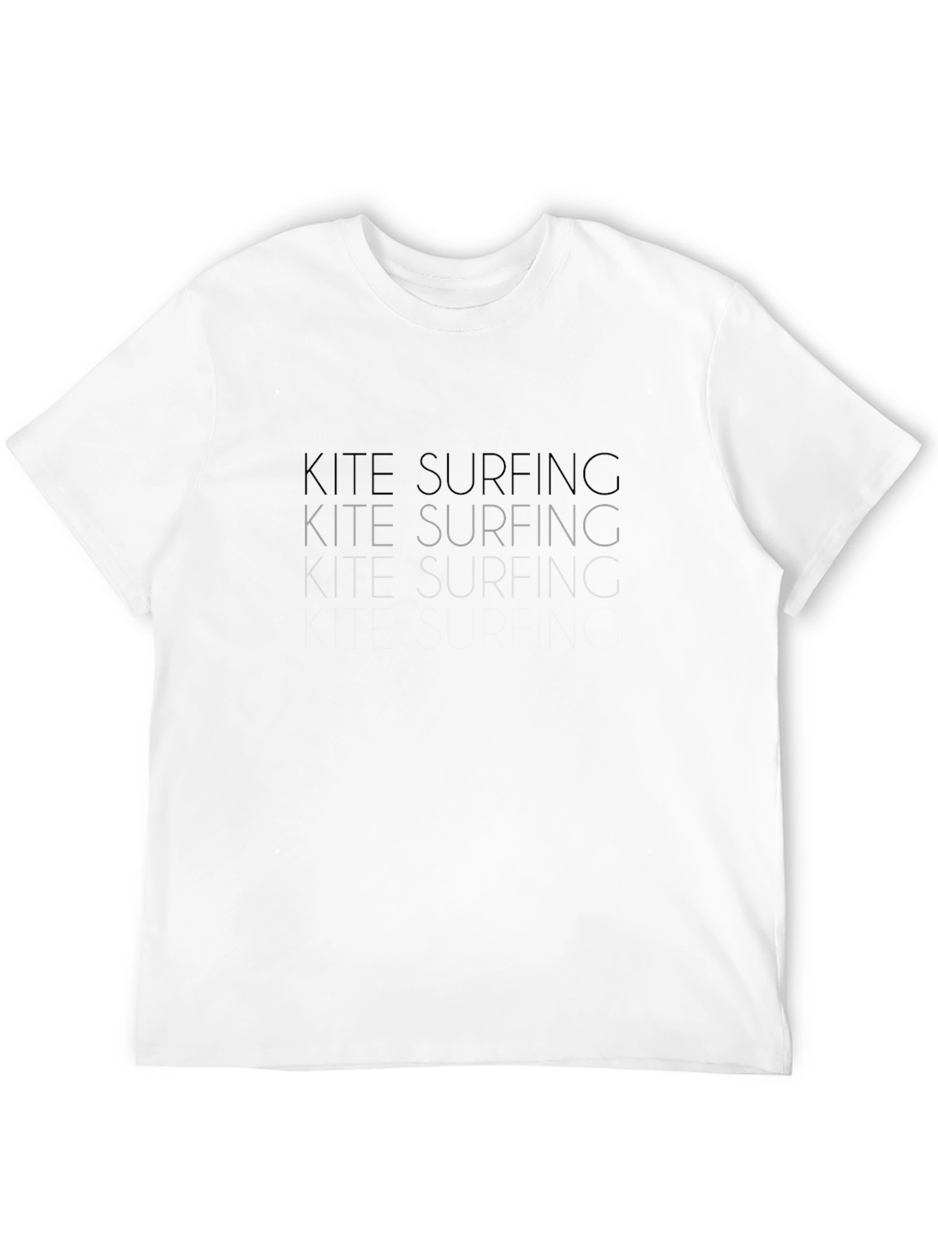 Kite Surfing Graphic Tee - Cool Black T-Shirt