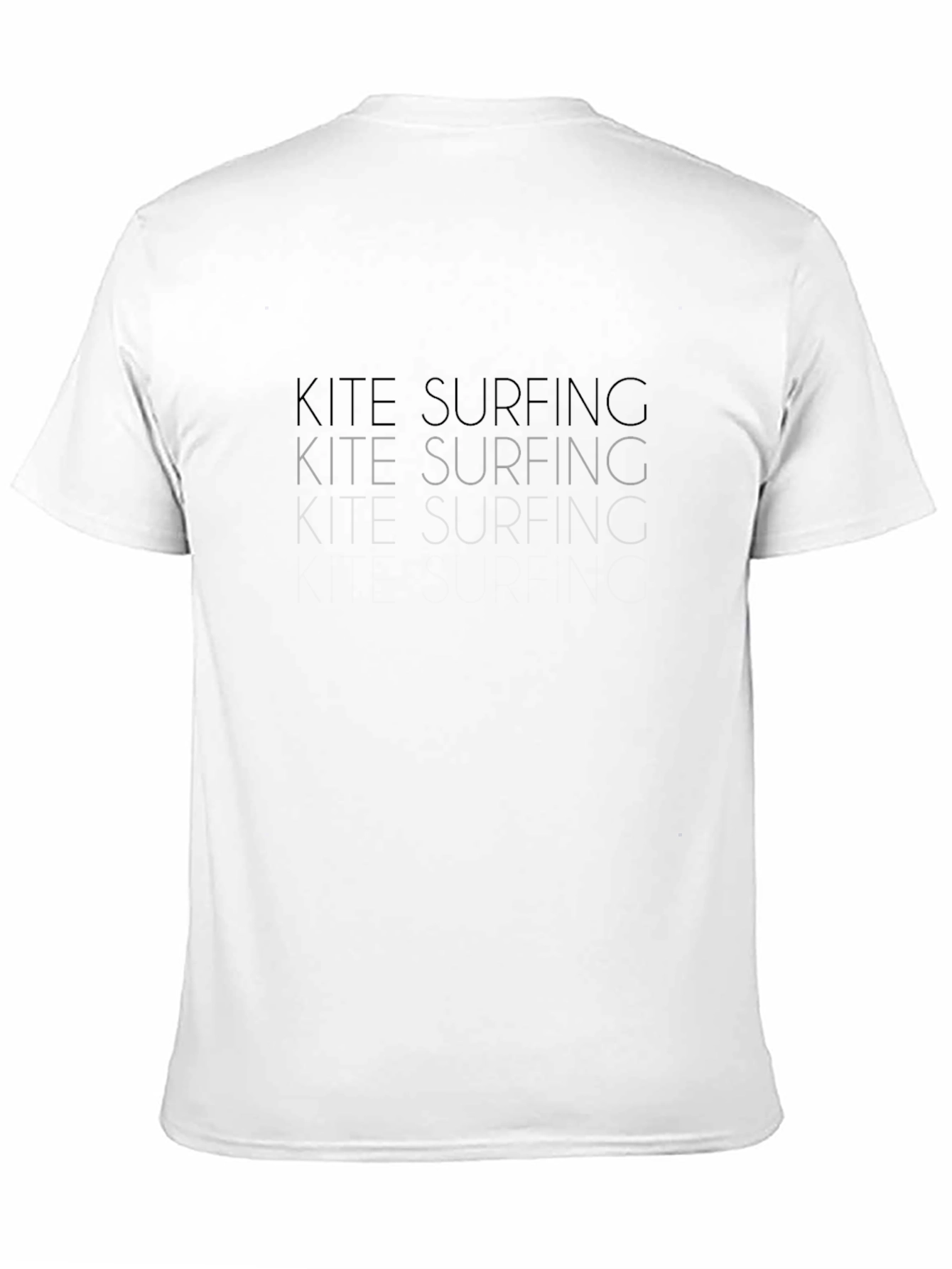 Kite Surfing Graphic Tee - Cool Black T-Shirt