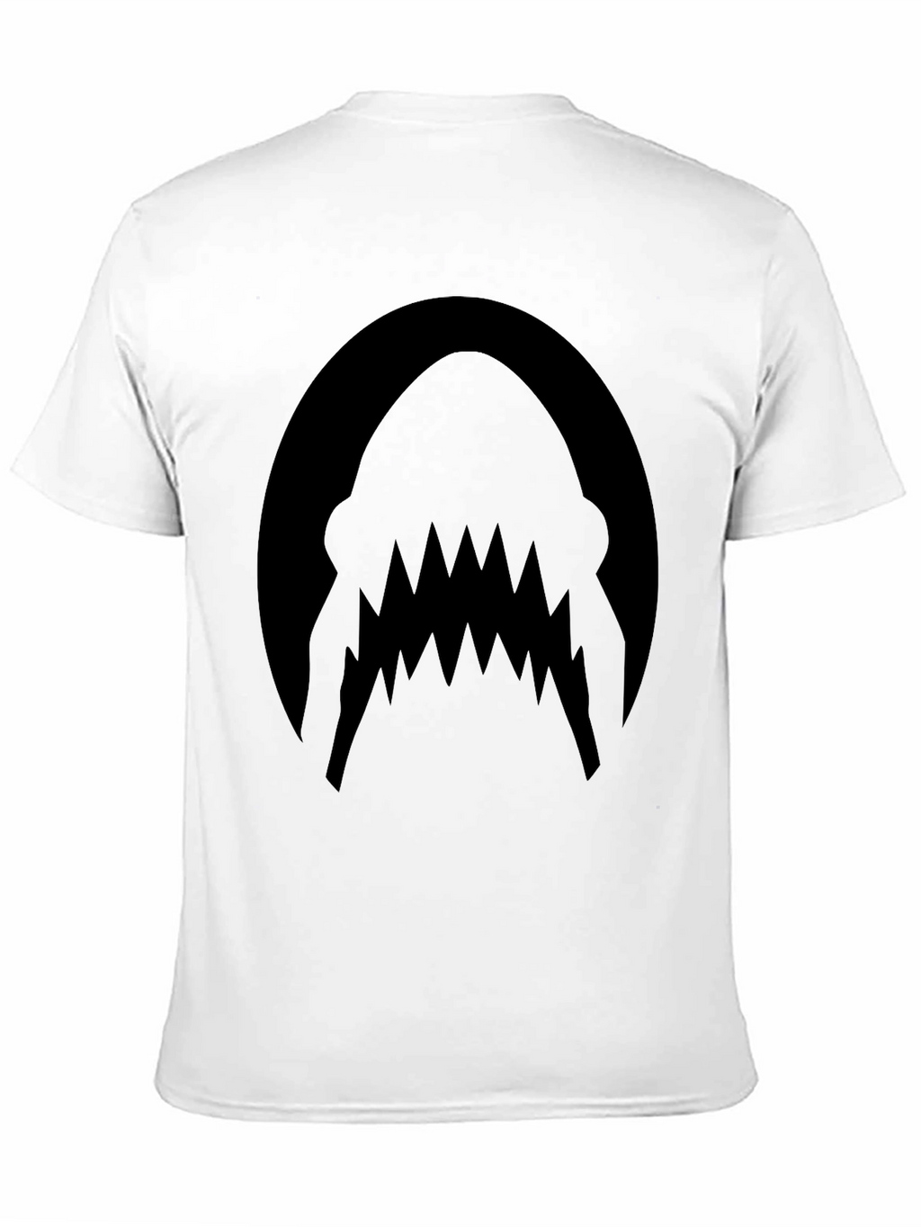Mens Black Shark Teeth Graphic Tee