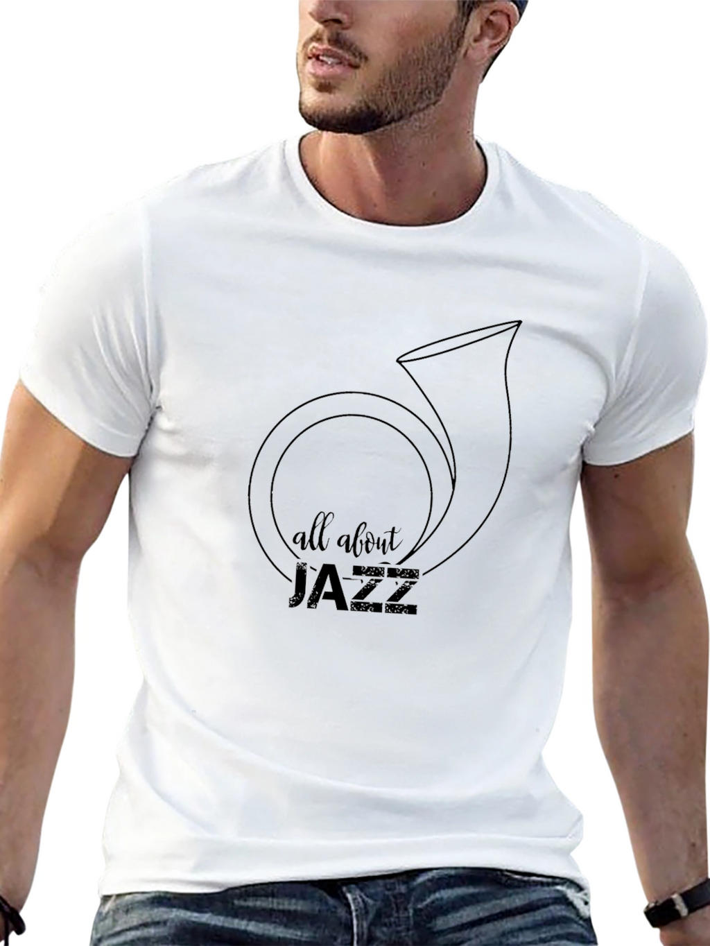 All About Jazz Graphic T-Shirt - Classic Style