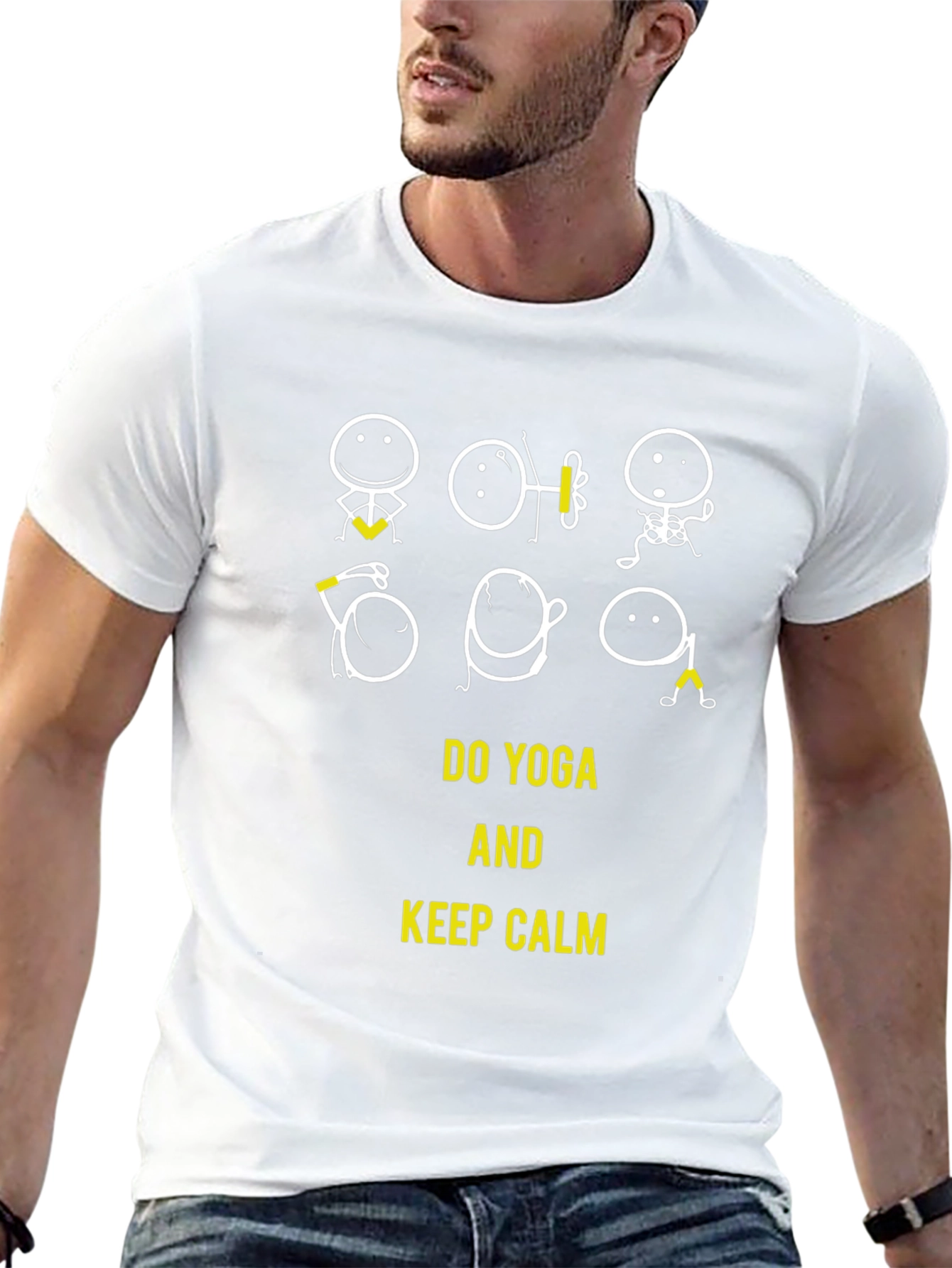 Do Yoga and Keep Calm Black T-Shirt