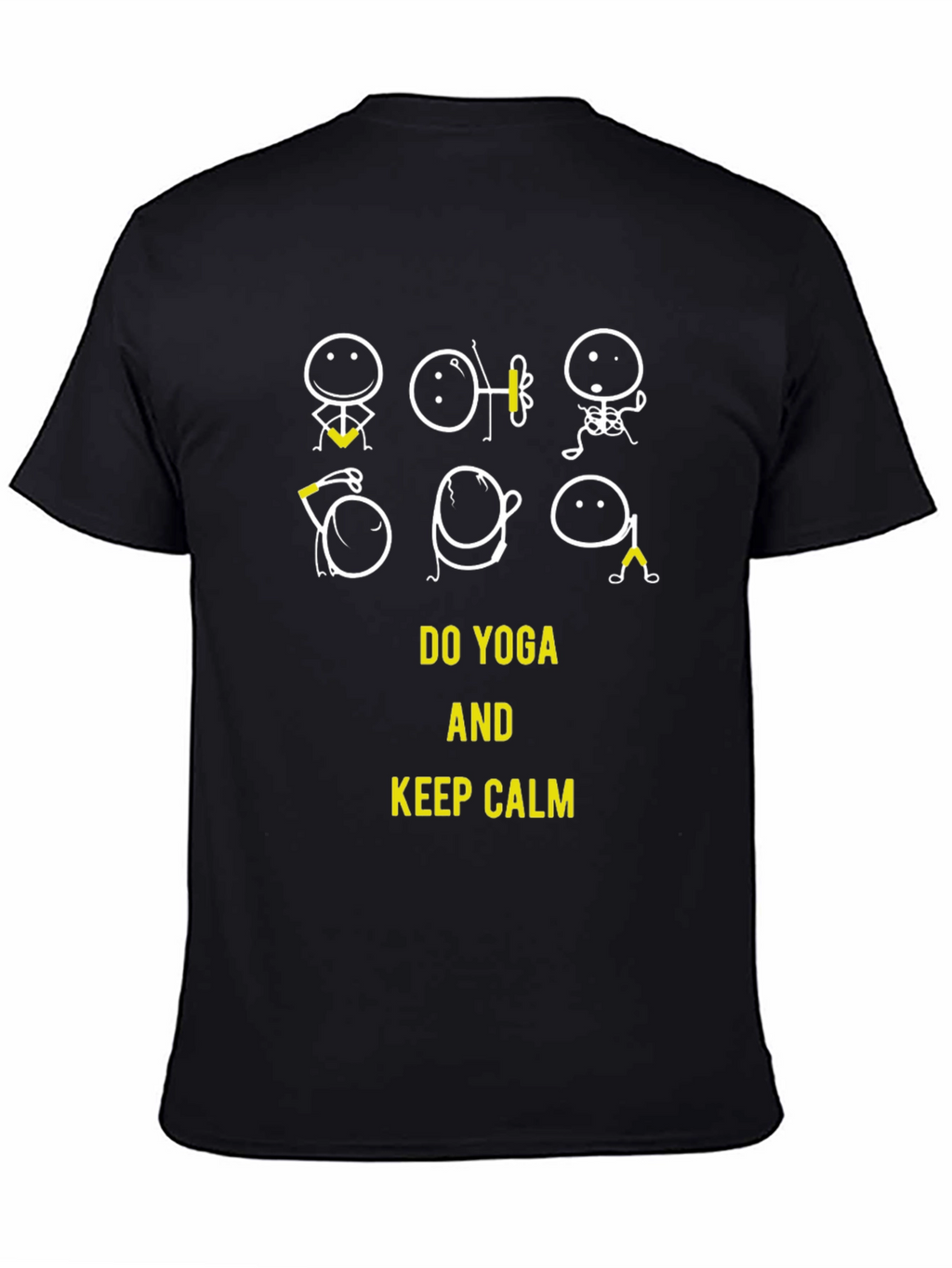 Do Yoga and Keep Calm Black T-Shirt