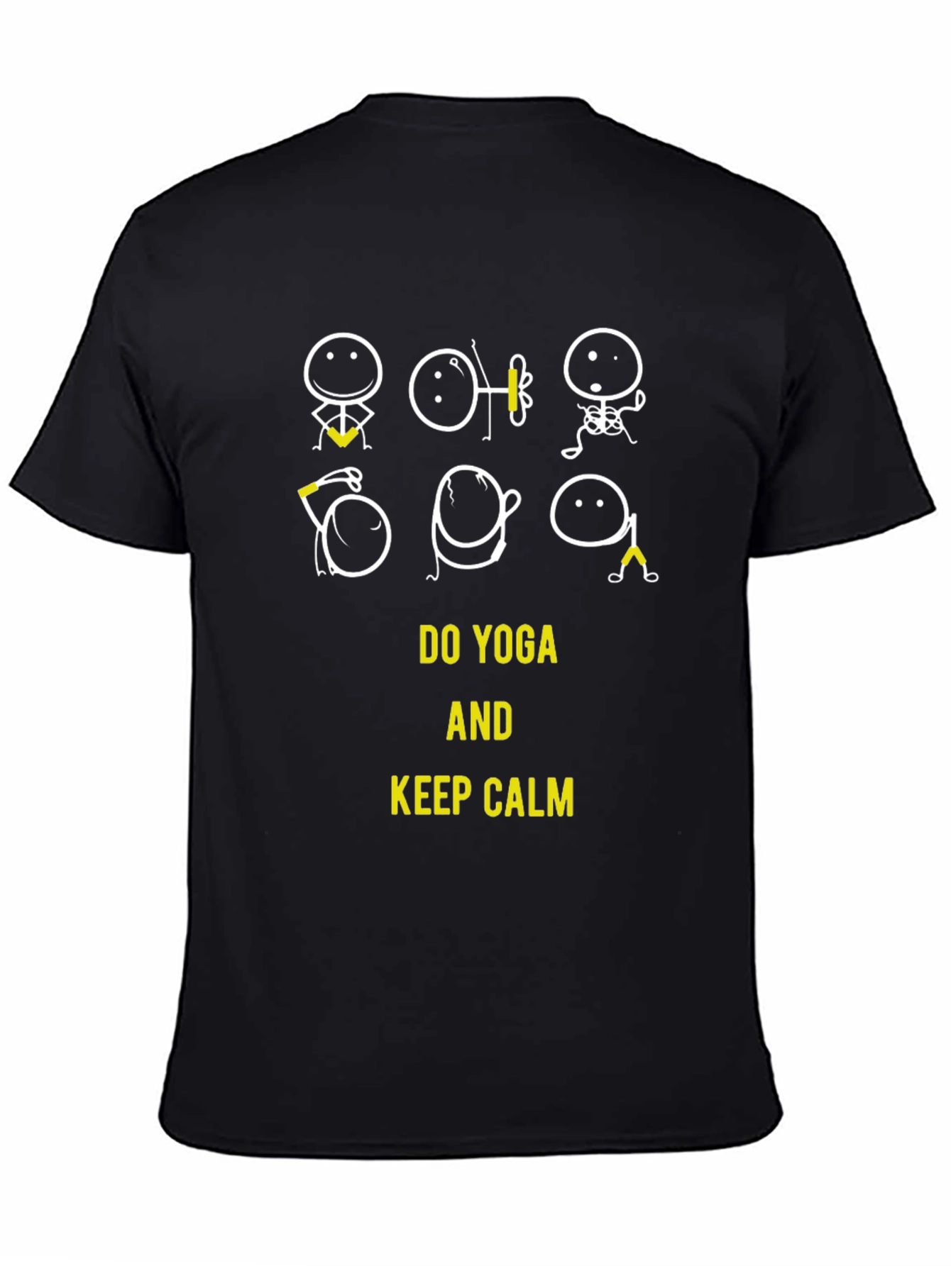 Do Yoga and Keep Calm Black T-Shirt