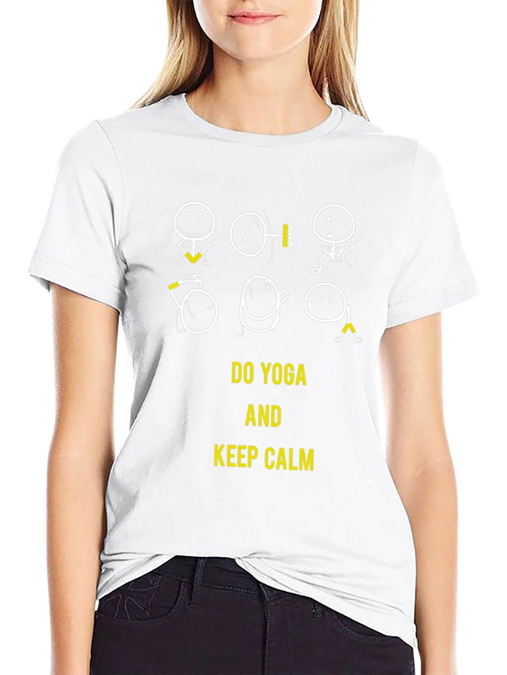 Do Yoga and Keep Calm Black T-Shirt