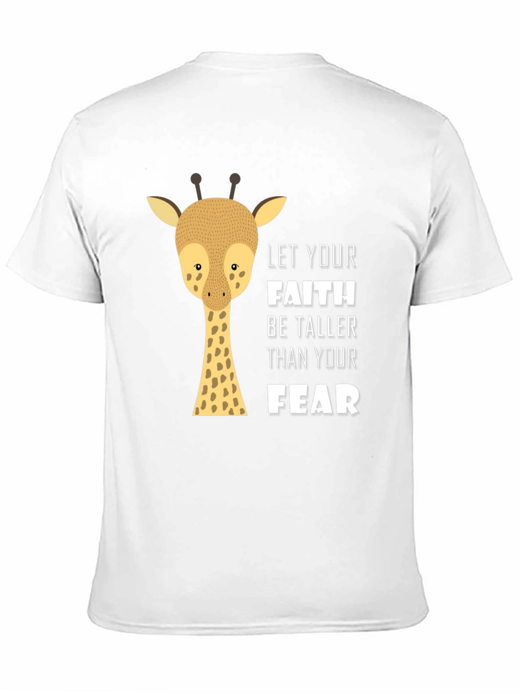 Faith Over Fear Giraffe Graphic Tee - Black