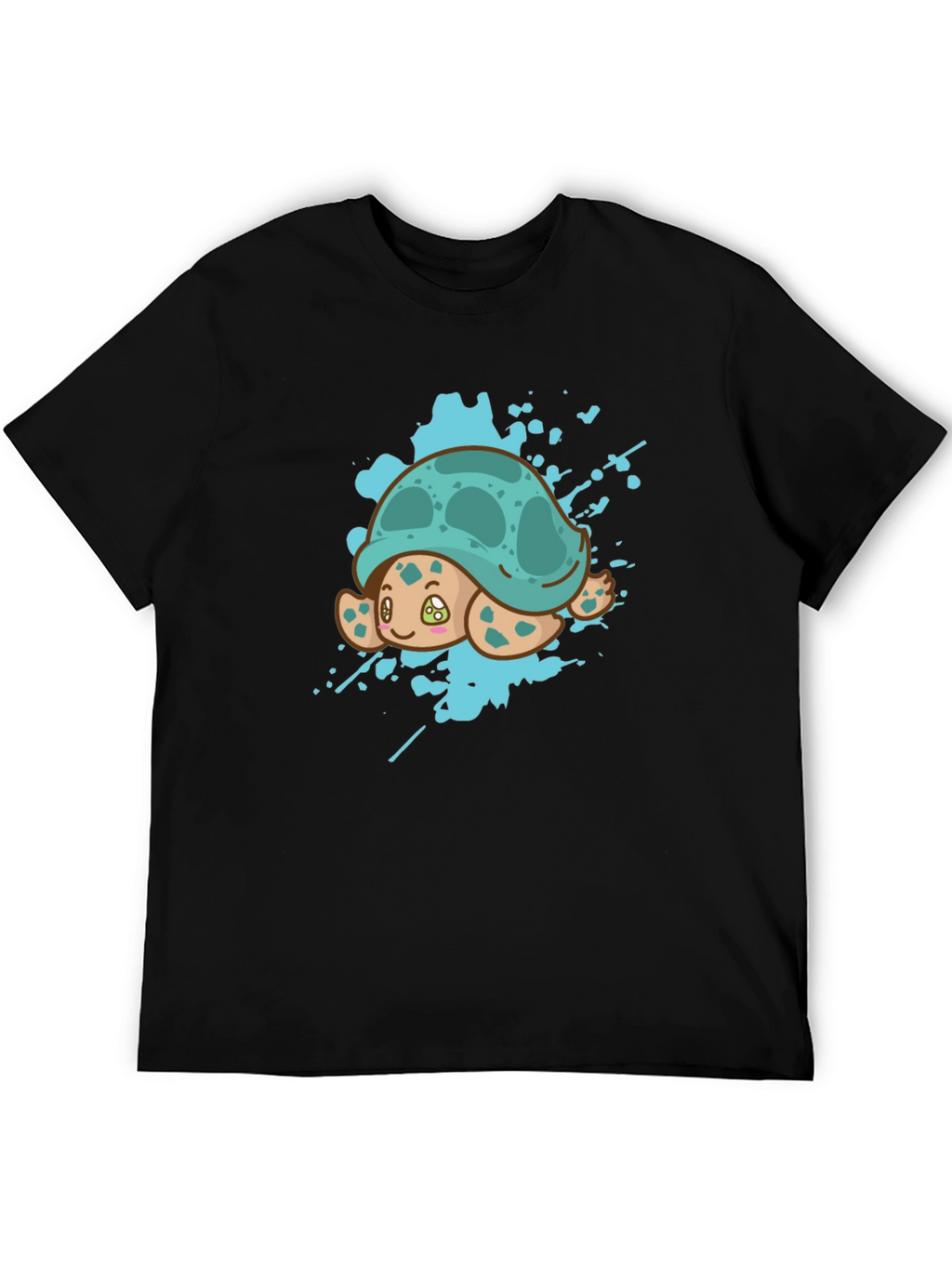 Cute Turtle Splash Graphic Tee
