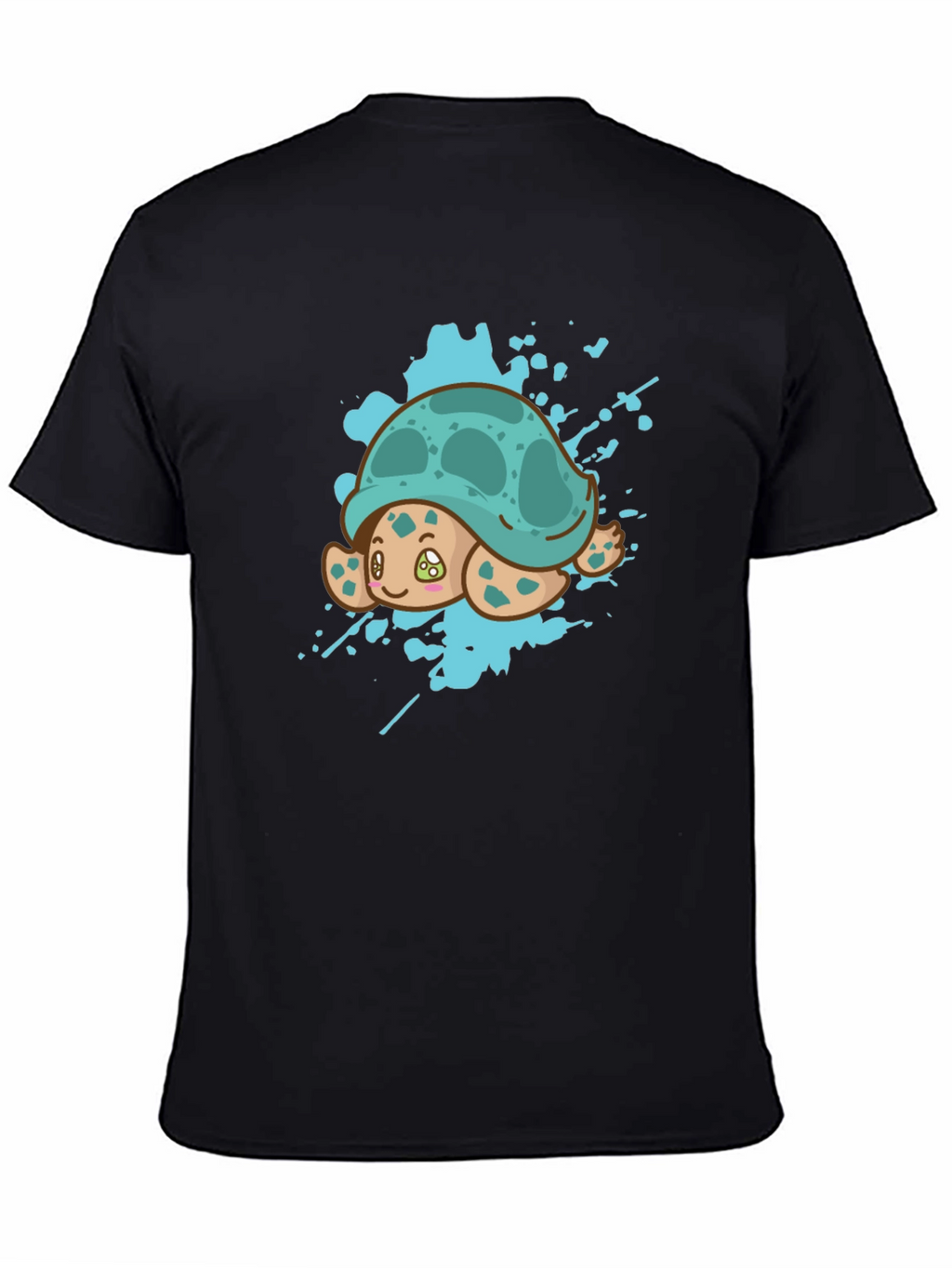 Cute Turtle Splash Graphic Tee