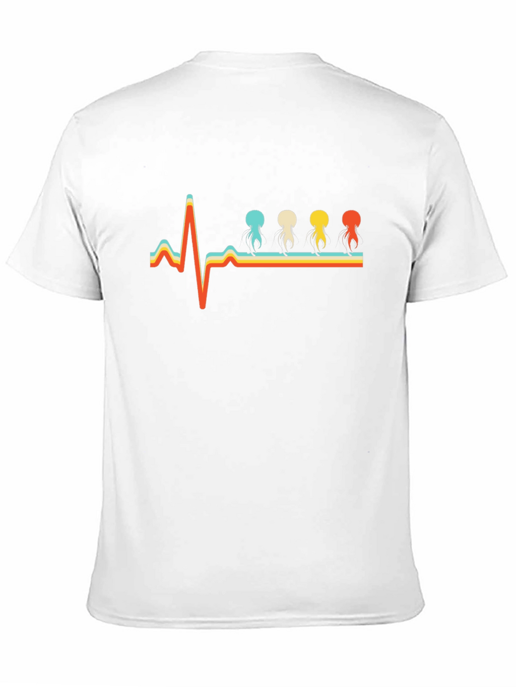 Retro Jellyfish Heartbeat Graphic T-Shirt