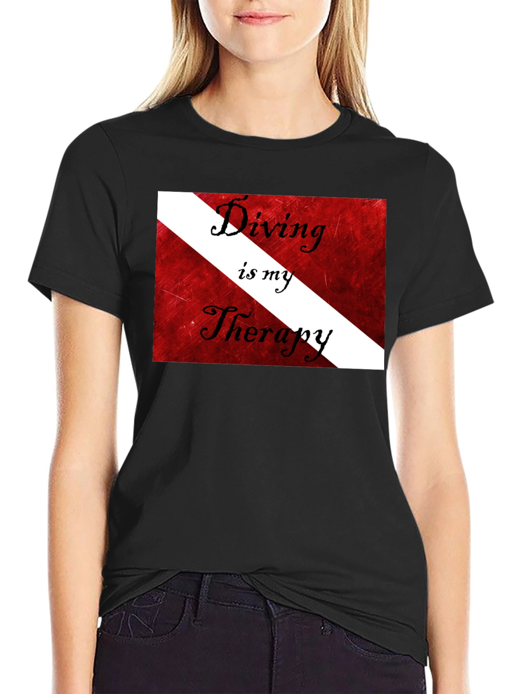 Diving is my Therapy T-Shirt Scuba Diver Gift