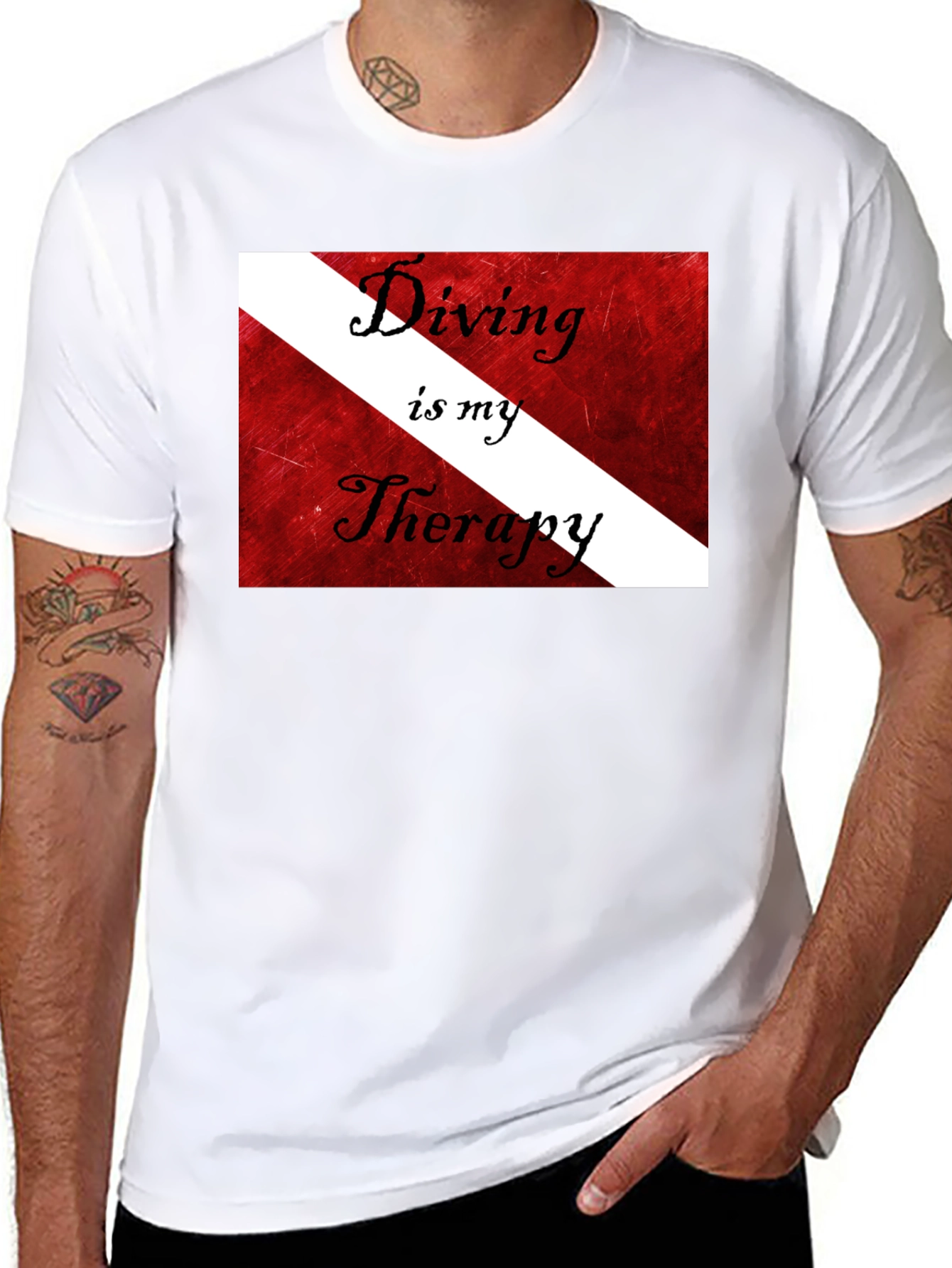 Diving is my Therapy T-Shirt Scuba Diver Gift