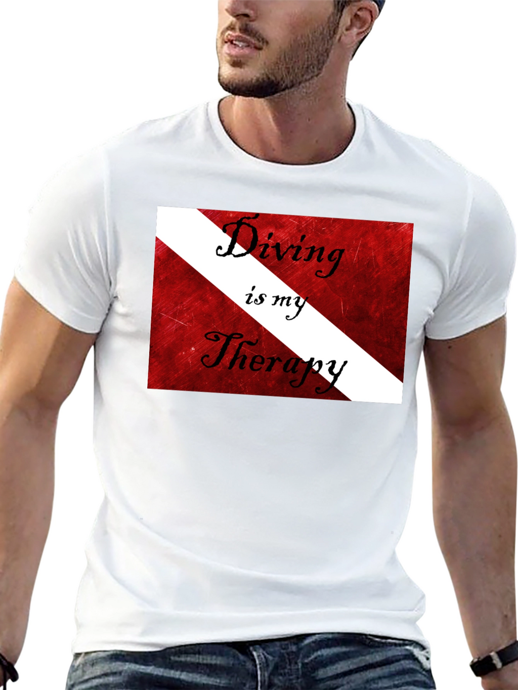 Diving is my Therapy T-Shirt Scuba Diver Gift