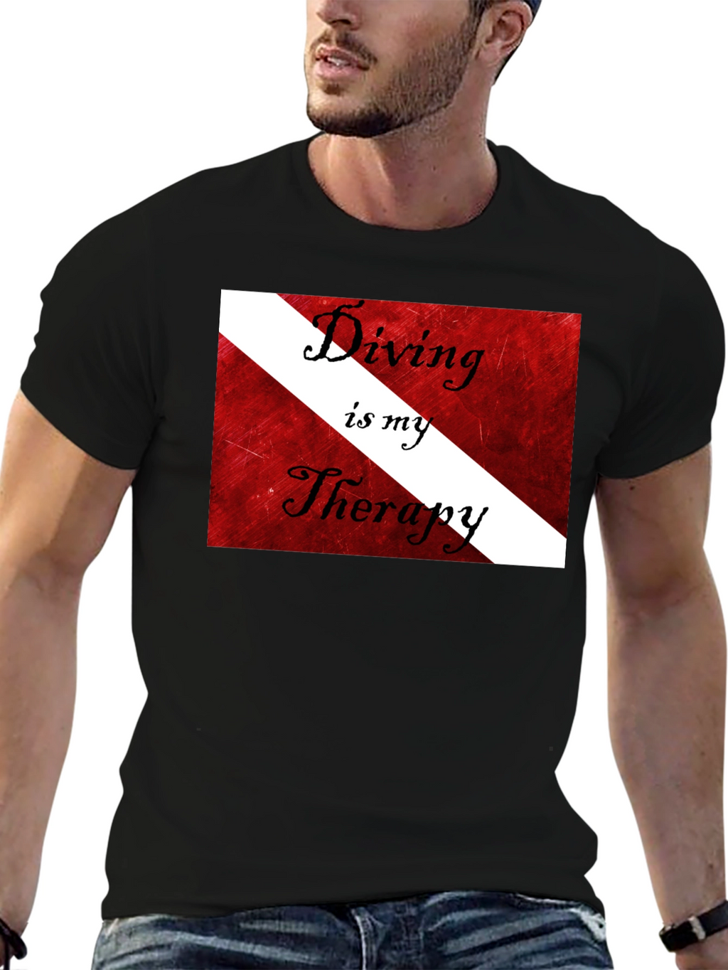 Diving is my Therapy T-Shirt Scuba Diver Gift
