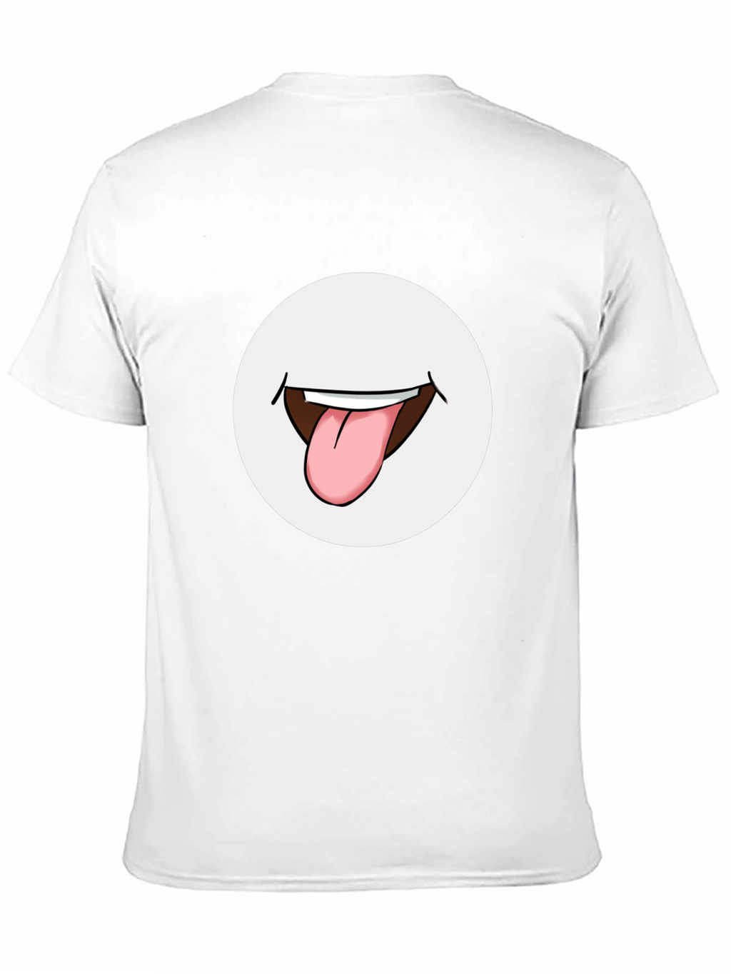 Funny Tongue Out Graphic Tee - Black Cotton