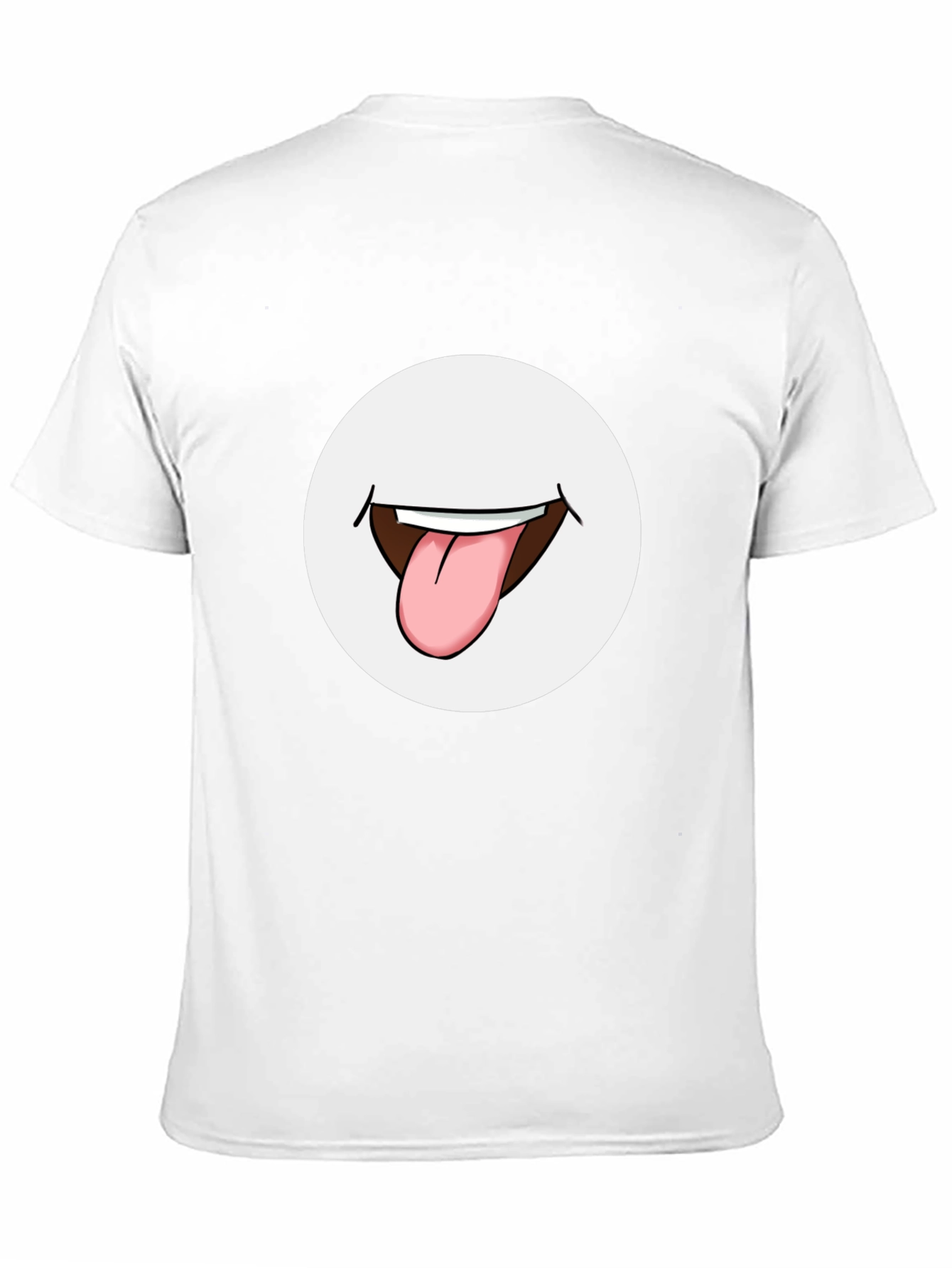 Funny Tongue Out Graphic Tee - Black Cotton