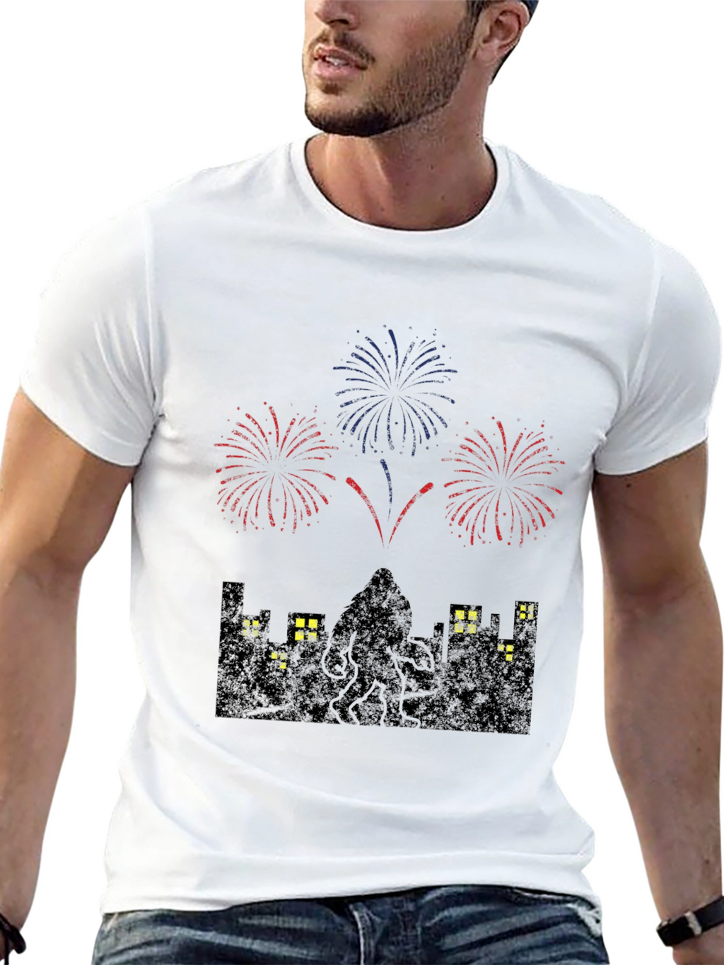 Cthulhu Fireworks Graphic Tee - Black