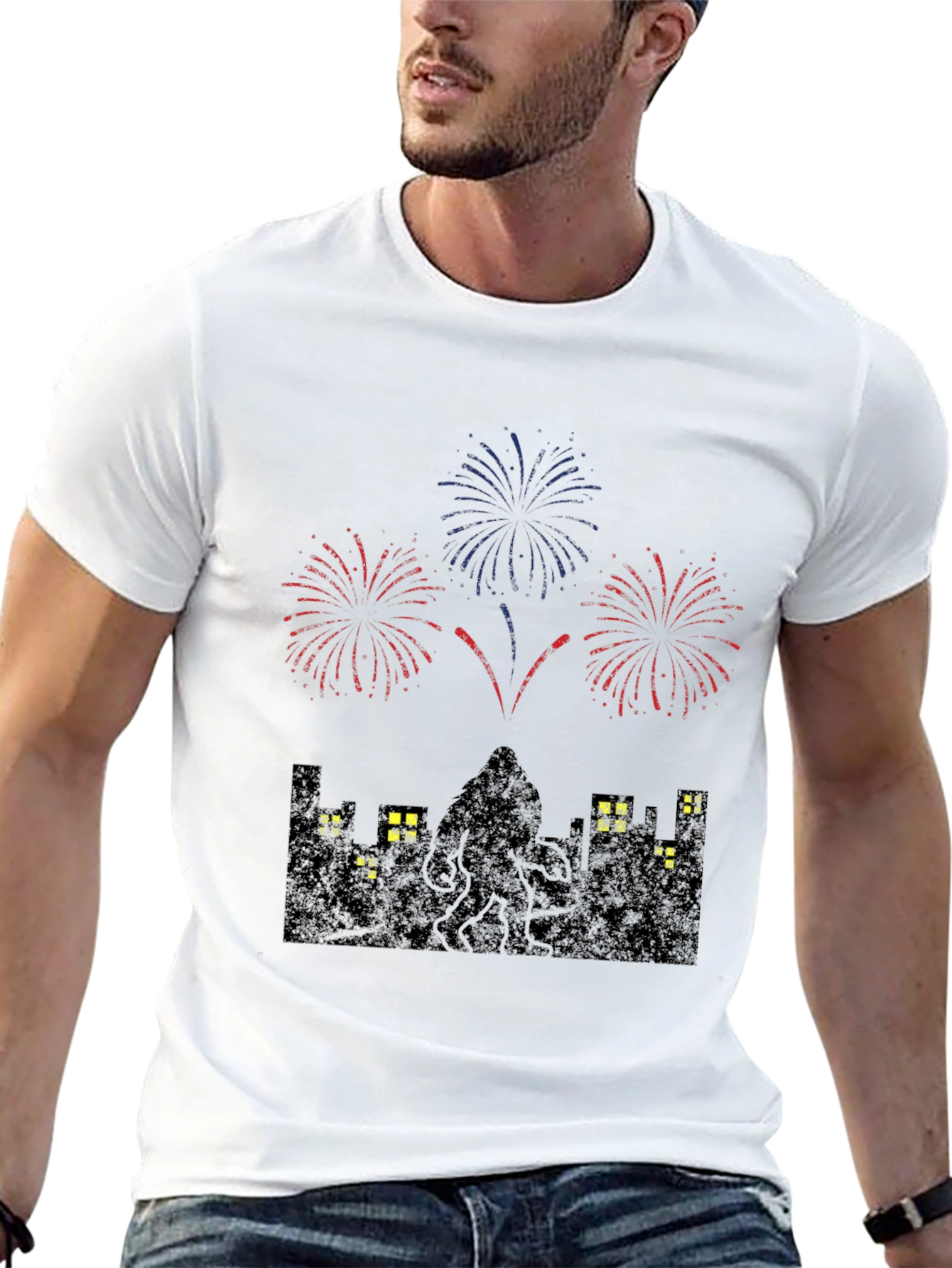 Cthulhu Fireworks Graphic Tee - Black