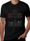 Cthulhu Fireworks Graphic Tee - Black