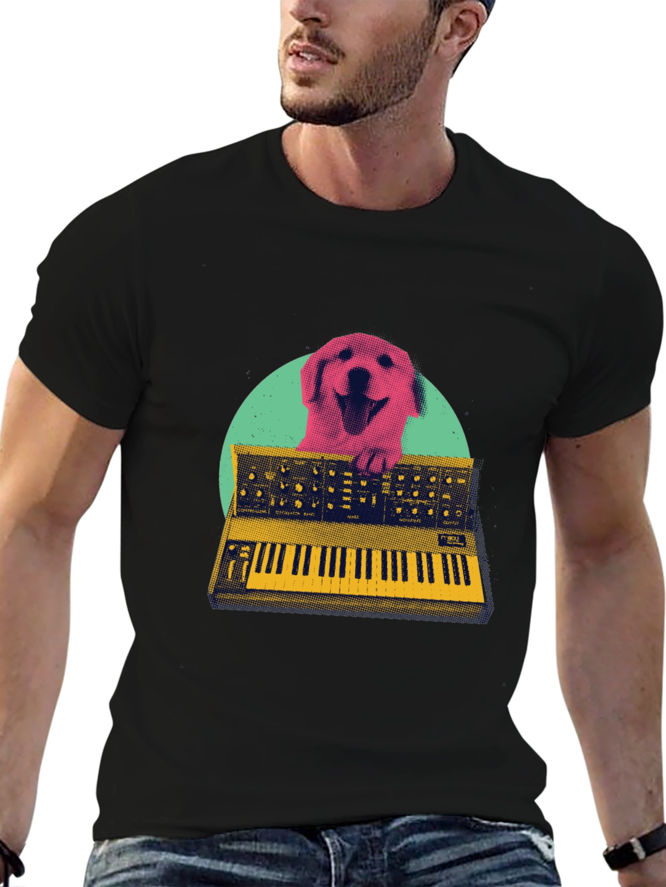 Dog Synth T-Shirt - Unique Graphic Tee