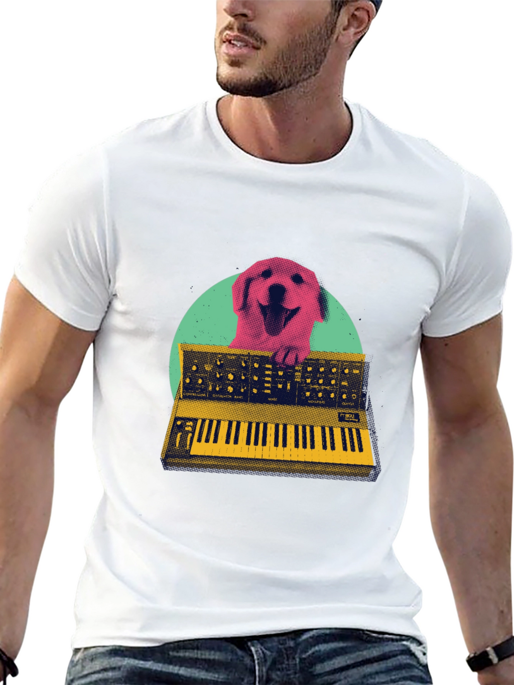 Dog Synth T-Shirt - Unique Graphic Tee