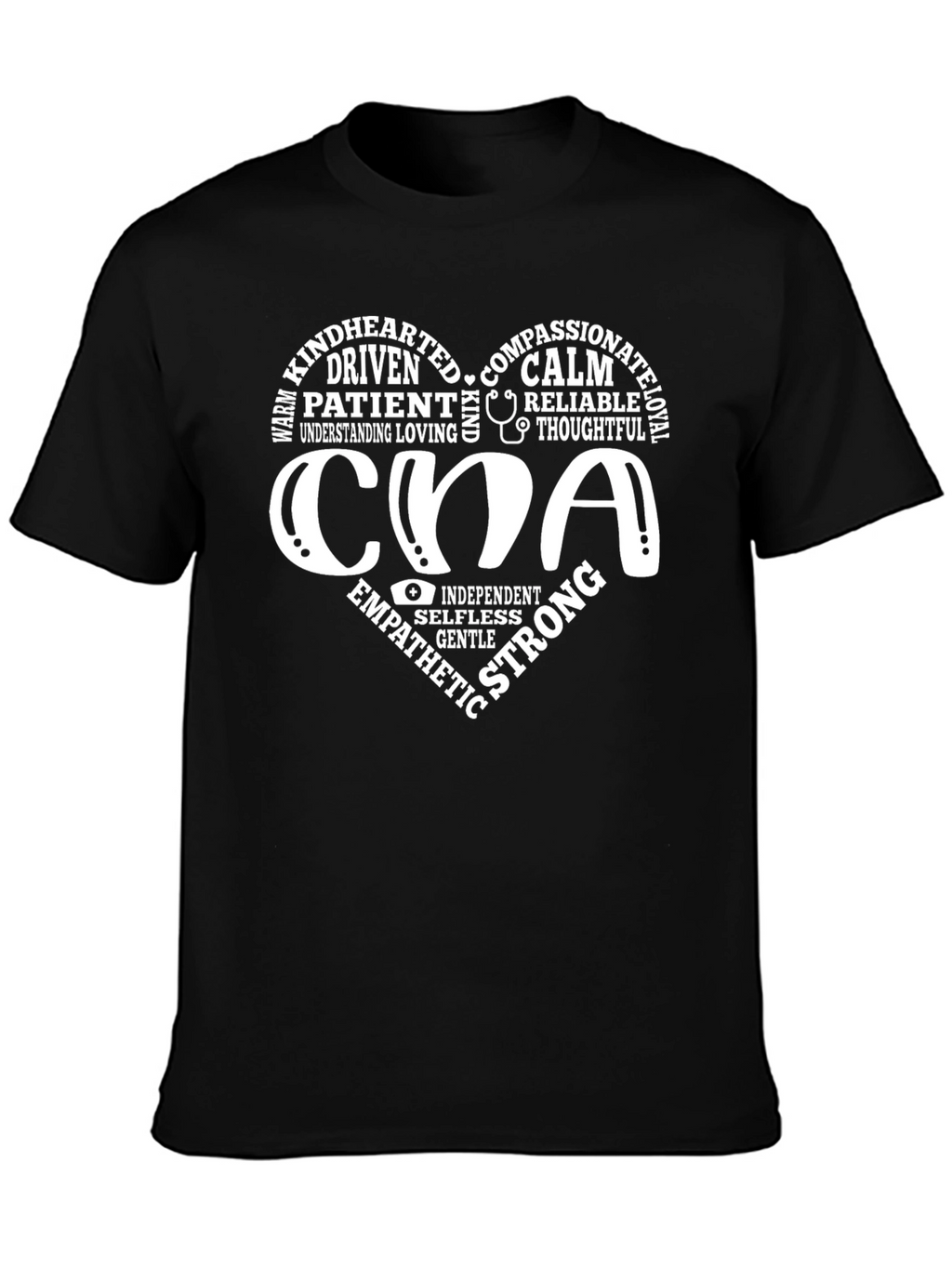 CNA Heart Graphic T-Shirt - Caring Professional Tee