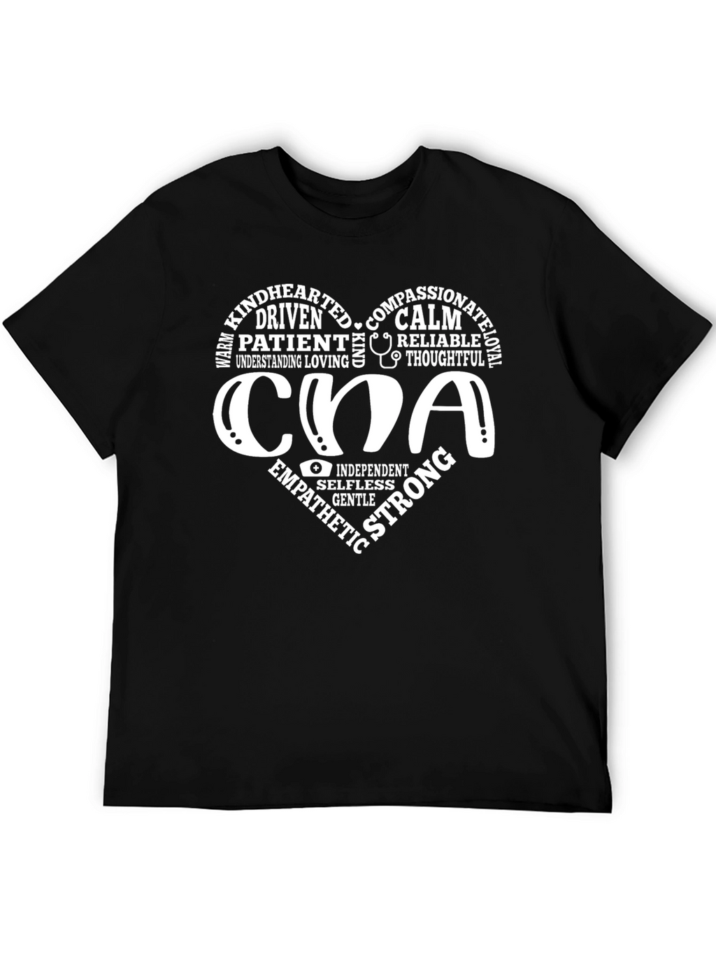 CNA Heart Graphic T-Shirt - Caring Professional Tee