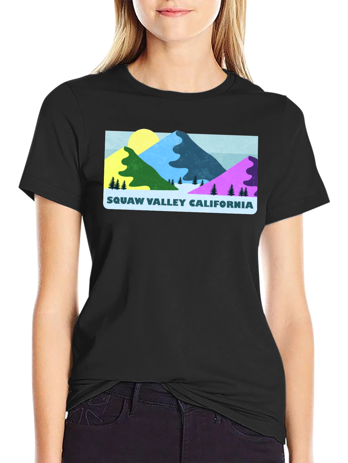 Squaw Valley California Graphic Tee - Black