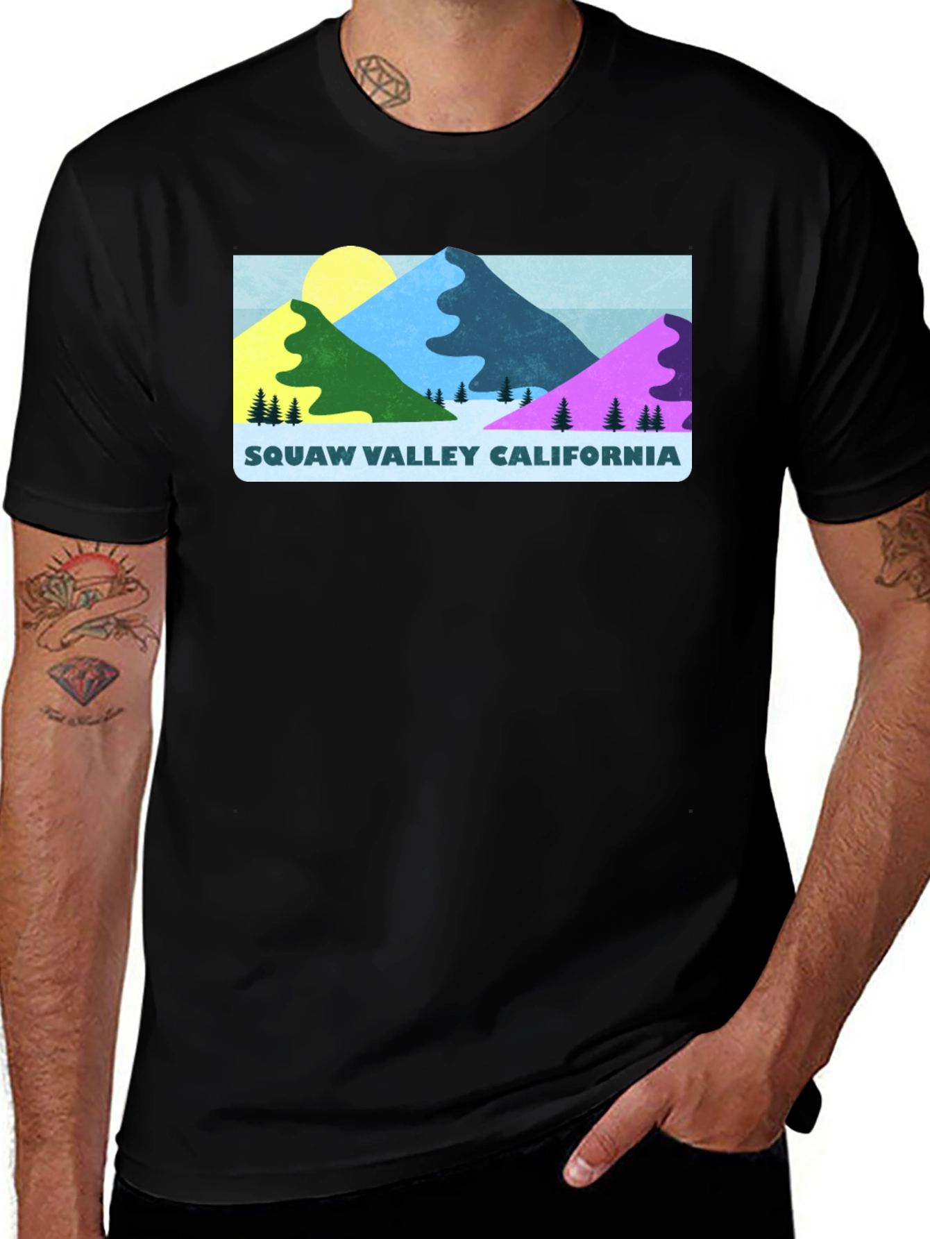 Squaw Valley California Graphic Tee - Black